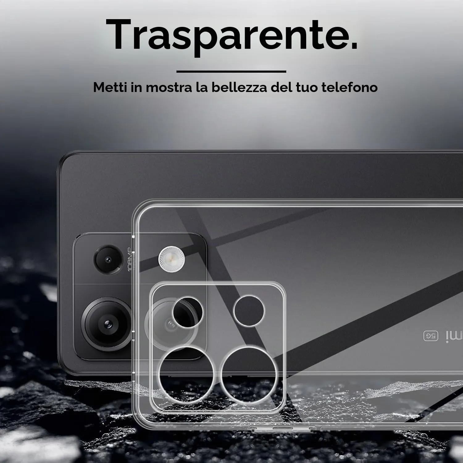 Captor Cover Trasparente per Xiaomi Poco X6 5G / Xiaomi Redmi Note 13 Pro 5G, Custodia in TPU Silicone Flessibile - immagine 4