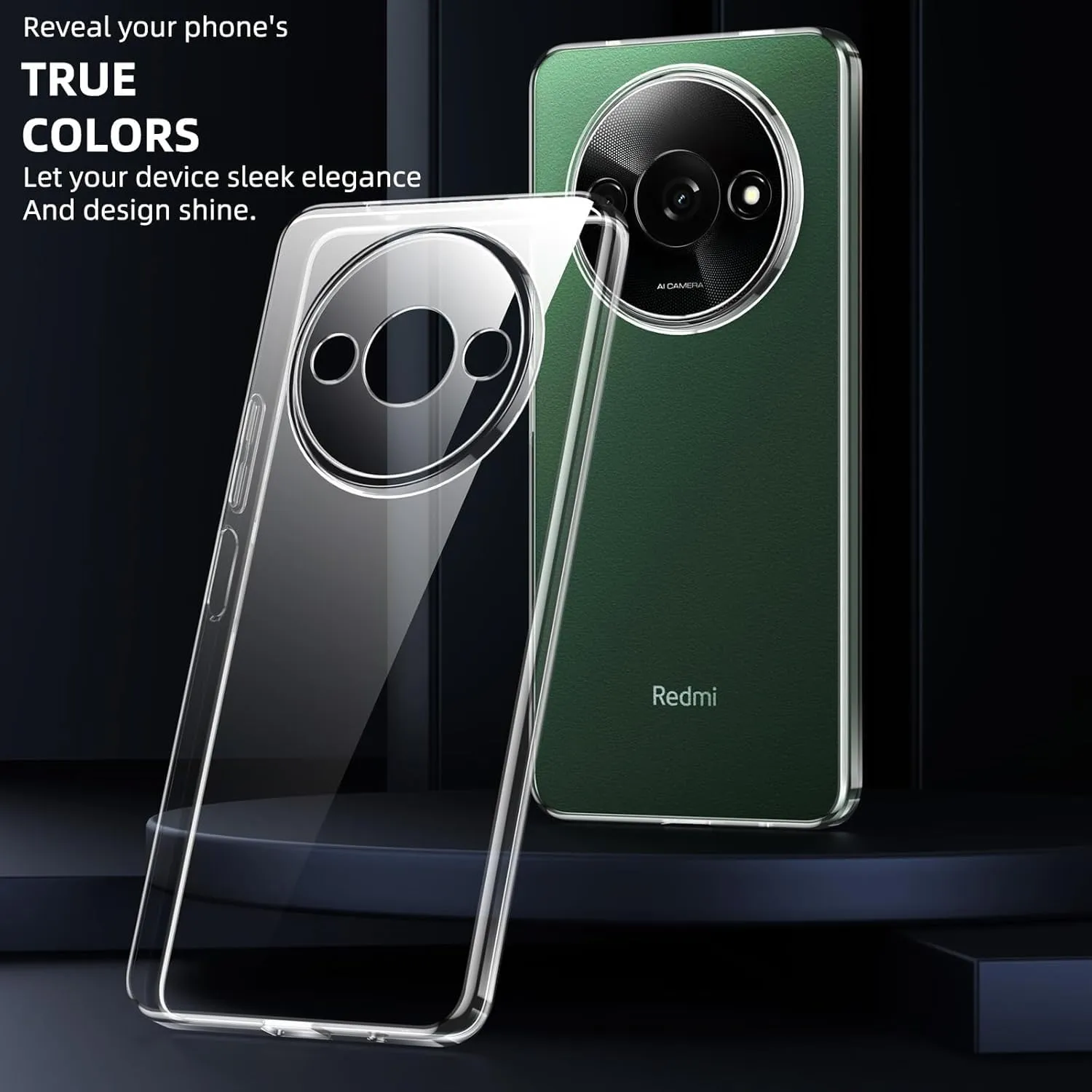 Captor Cover for Xiaomi Redmi A3 4G, Transparent Soft TPU Silicone Case - immagine 3