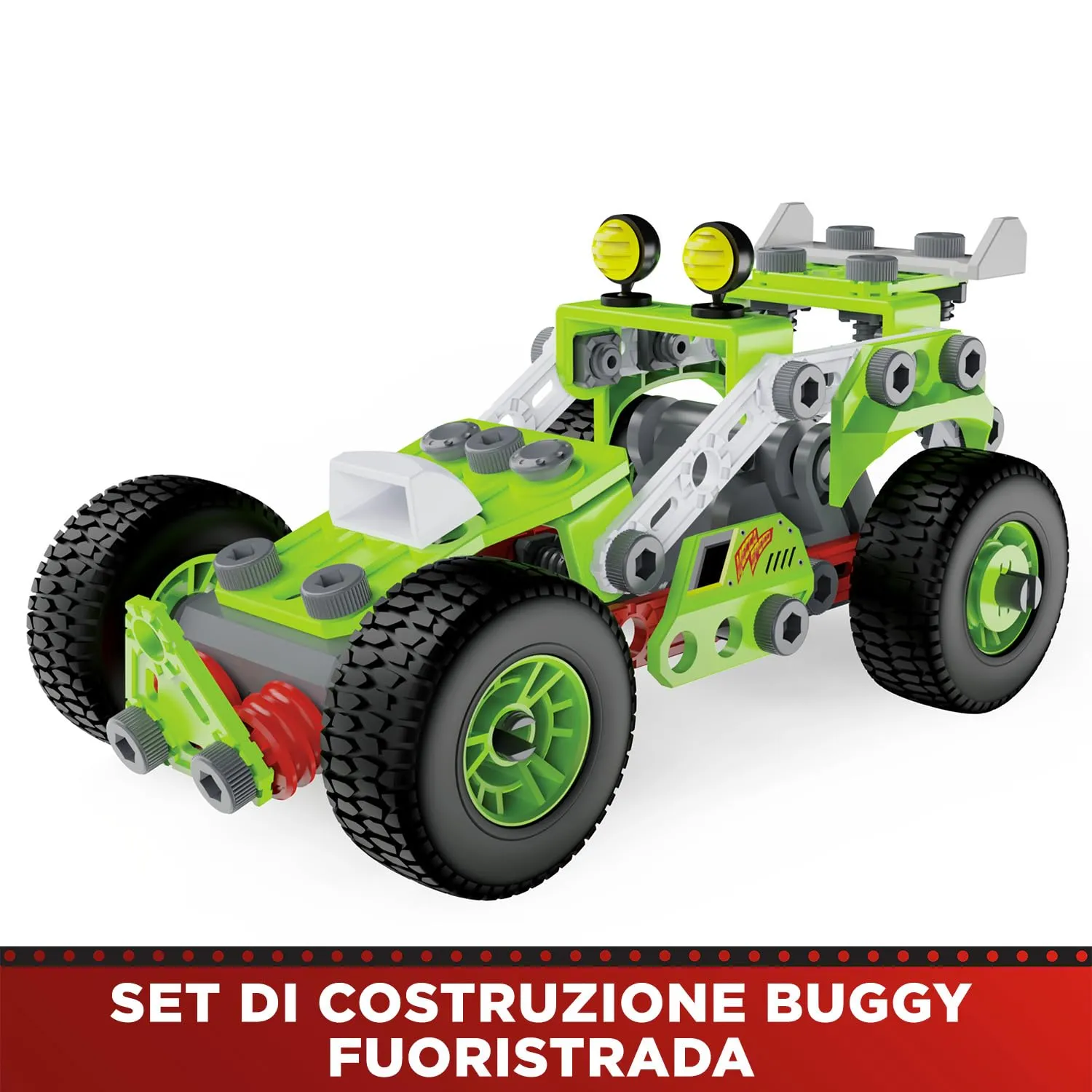 Bandai Meccano Junior La Mia Auto a Retro Frizione Kit di Costruzione 138 pezzi APM19102 - immagine 2