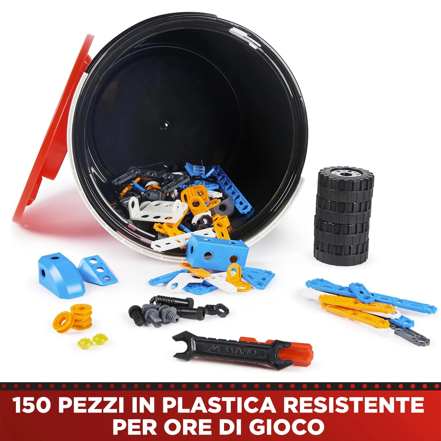 Bandai Meccano Junior Barile 150 pezzi - Kit di Costruzione APM19103 - immagine 3