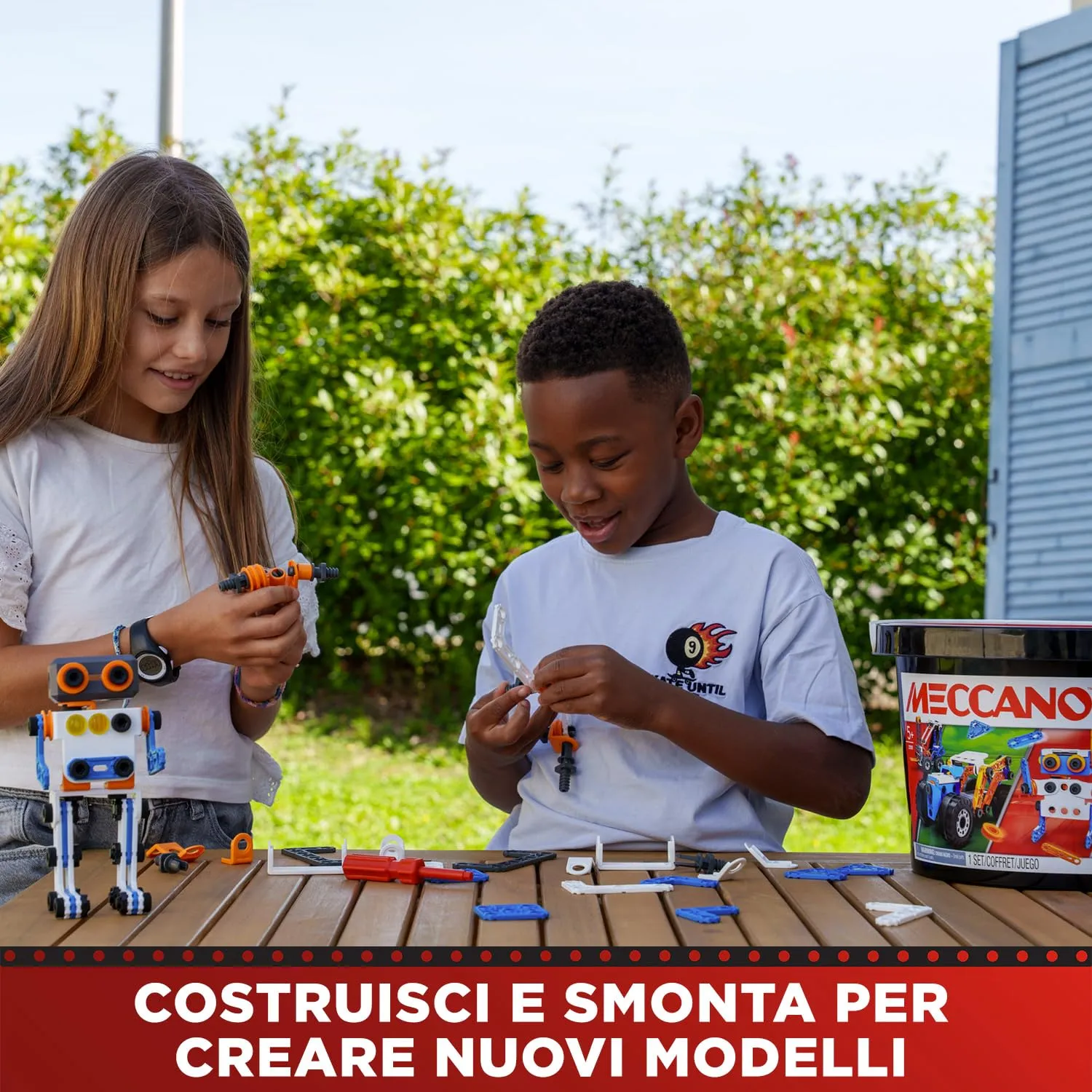 Bandai Meccano Junior Barile 150 pezzi - Kit di Costruzione APM19103 - immagine 5