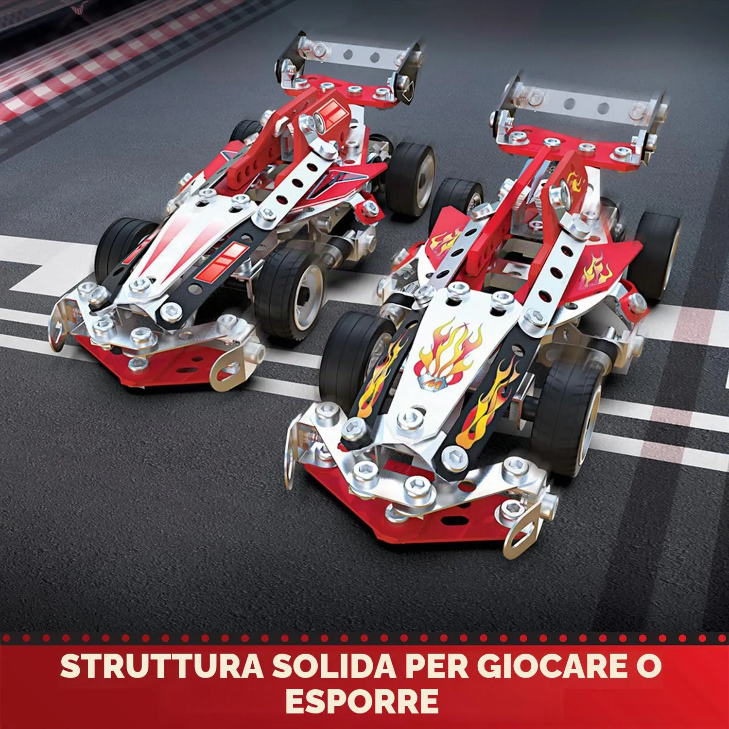 Bandai Meccano Veicoli da corsa 10 in 1 Kit di Costruzione APM20104 - immagine 3