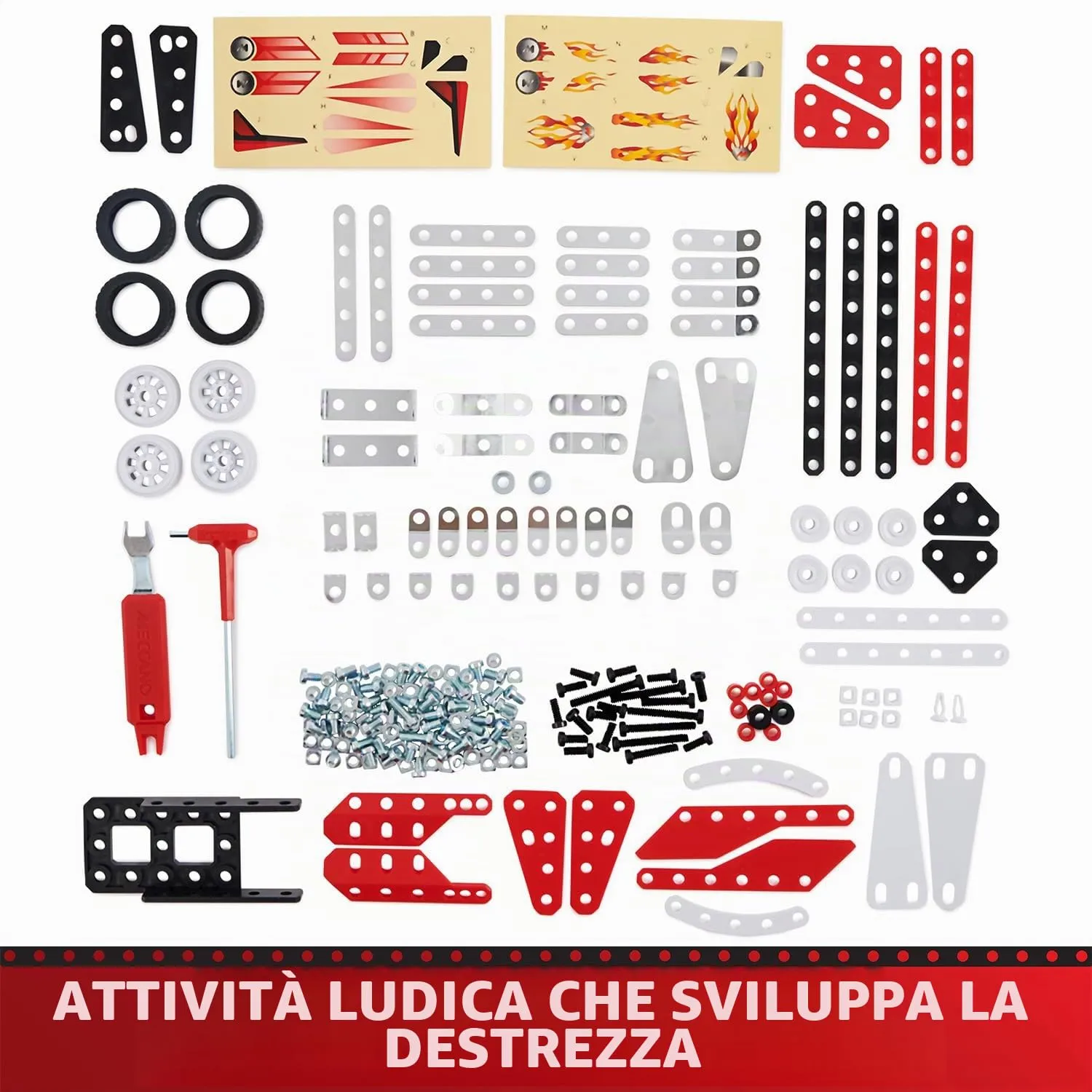 Bandai Meccano Veicoli da corsa 10 in 1 Kit di Costruzione APM20104 - immagine 5