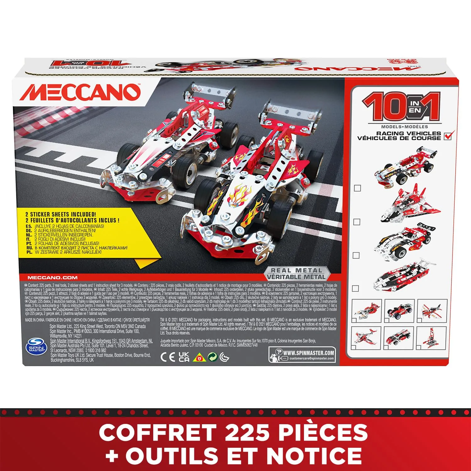 Bandai Meccano Veicoli da corsa 10 in 1 Kit di Costruzione APM20104 - immagine 6