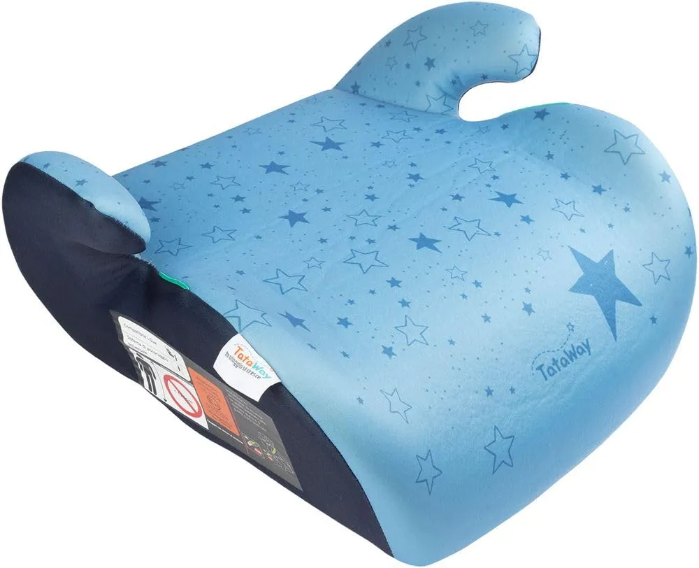 Tataway Seggiolino Alzatina Auto Bimbi I-Size ECE R129 Grafiche Stelline Blu, 125-150cm, 22-36kg - immagine 1