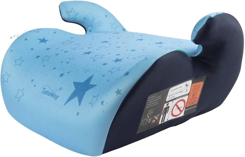 Tataway Seggiolino Alzatina Auto Bimbi I-Size ECE R129 Grafiche Stelline Blu, 125-150cm, 22-36kg - immagine 7