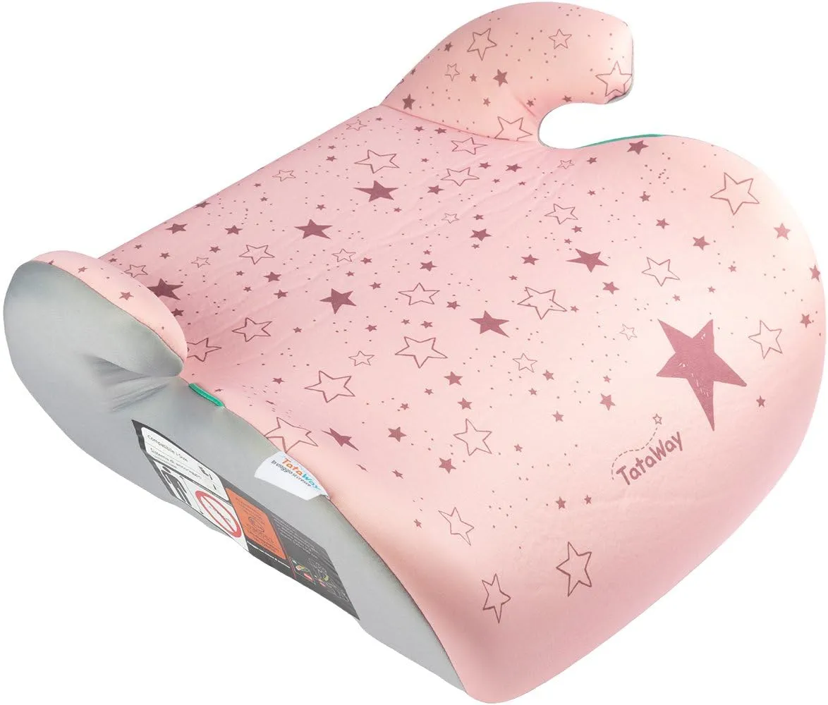 Tataway Alzabimbo Rosa 125-150 cm i-Size R129 Seggiolino Auto Rialzo Rosa e Grigio - immagine 1