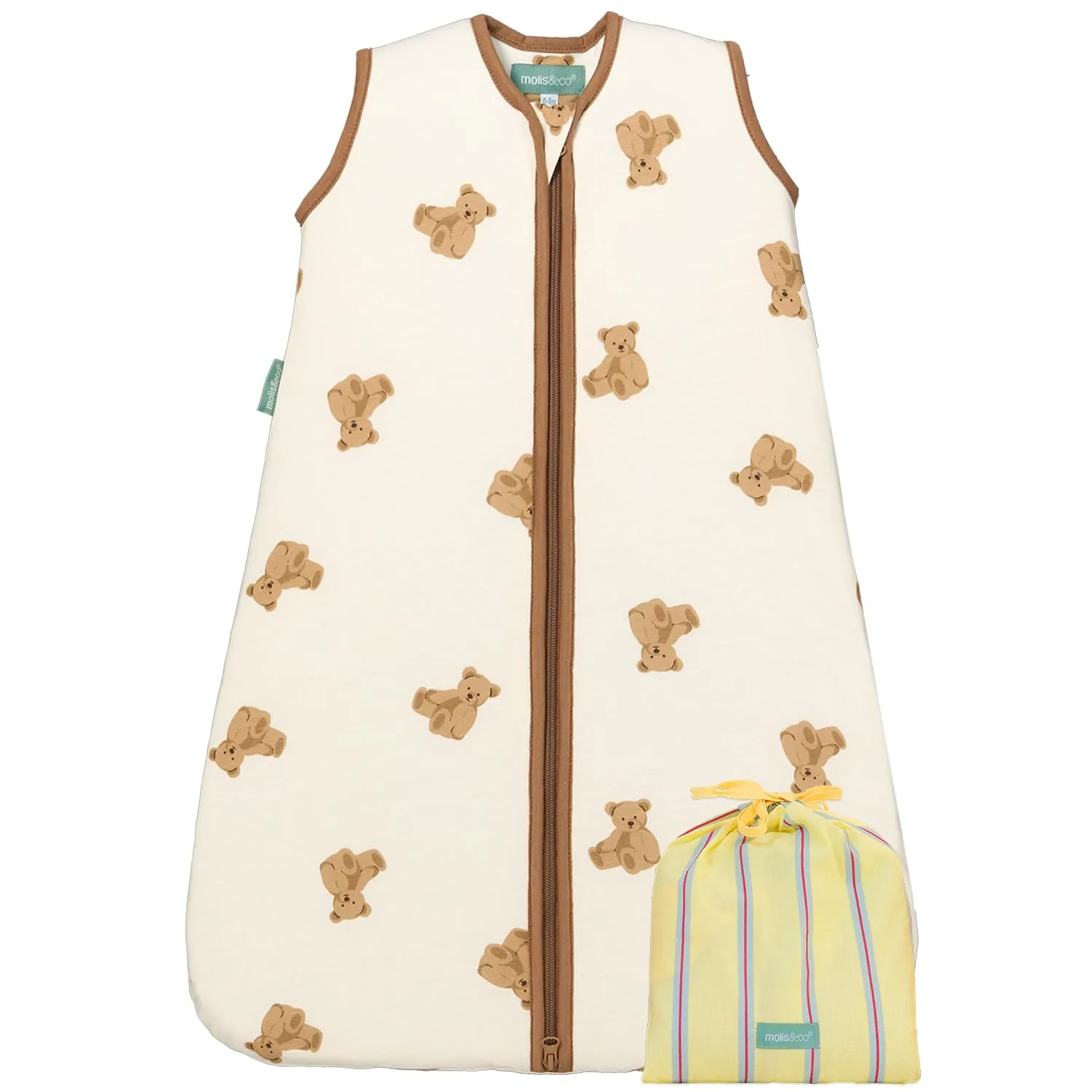 molis & co Sacco Nanna 1 TOG per Neonato 6-18 mesi, 100% Cotone Oeko-Tex, Teddy - immagine 1