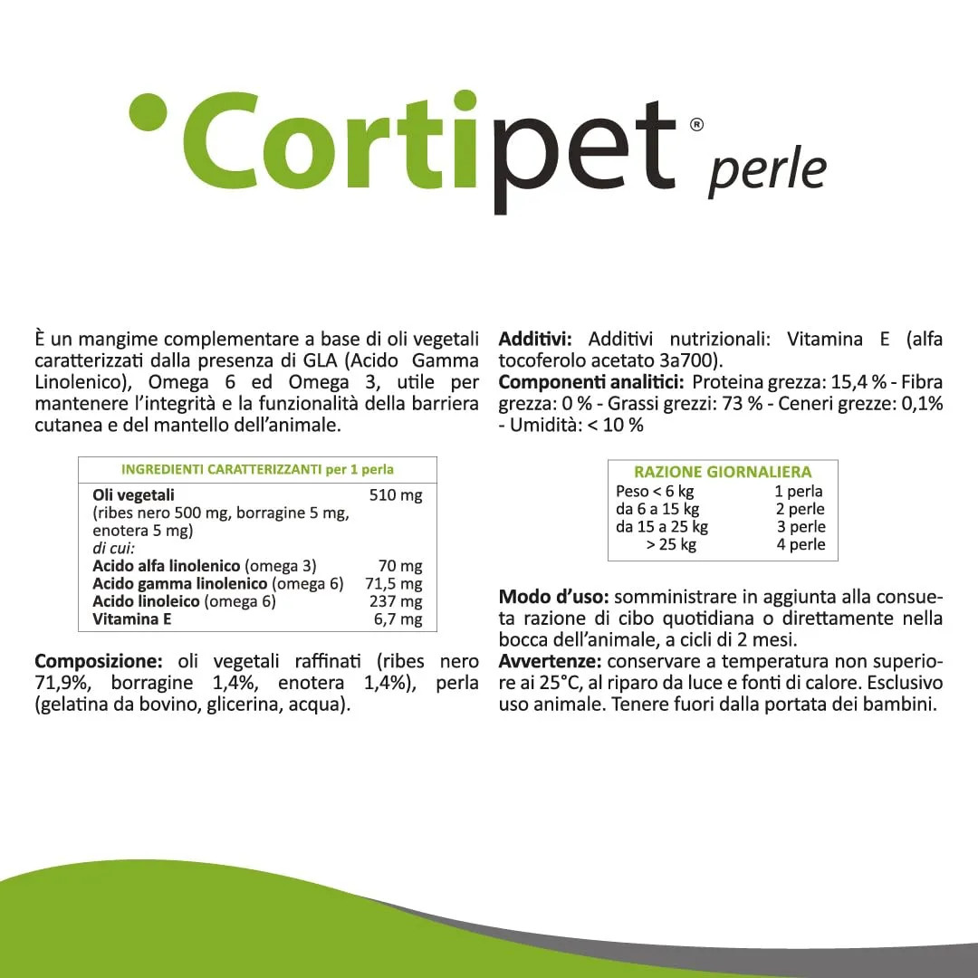 Aurora Biofarma Cortipet - Mangime Complementare per Cute e Mantello di Cani e Gatti, 30 Perle - immagine 7