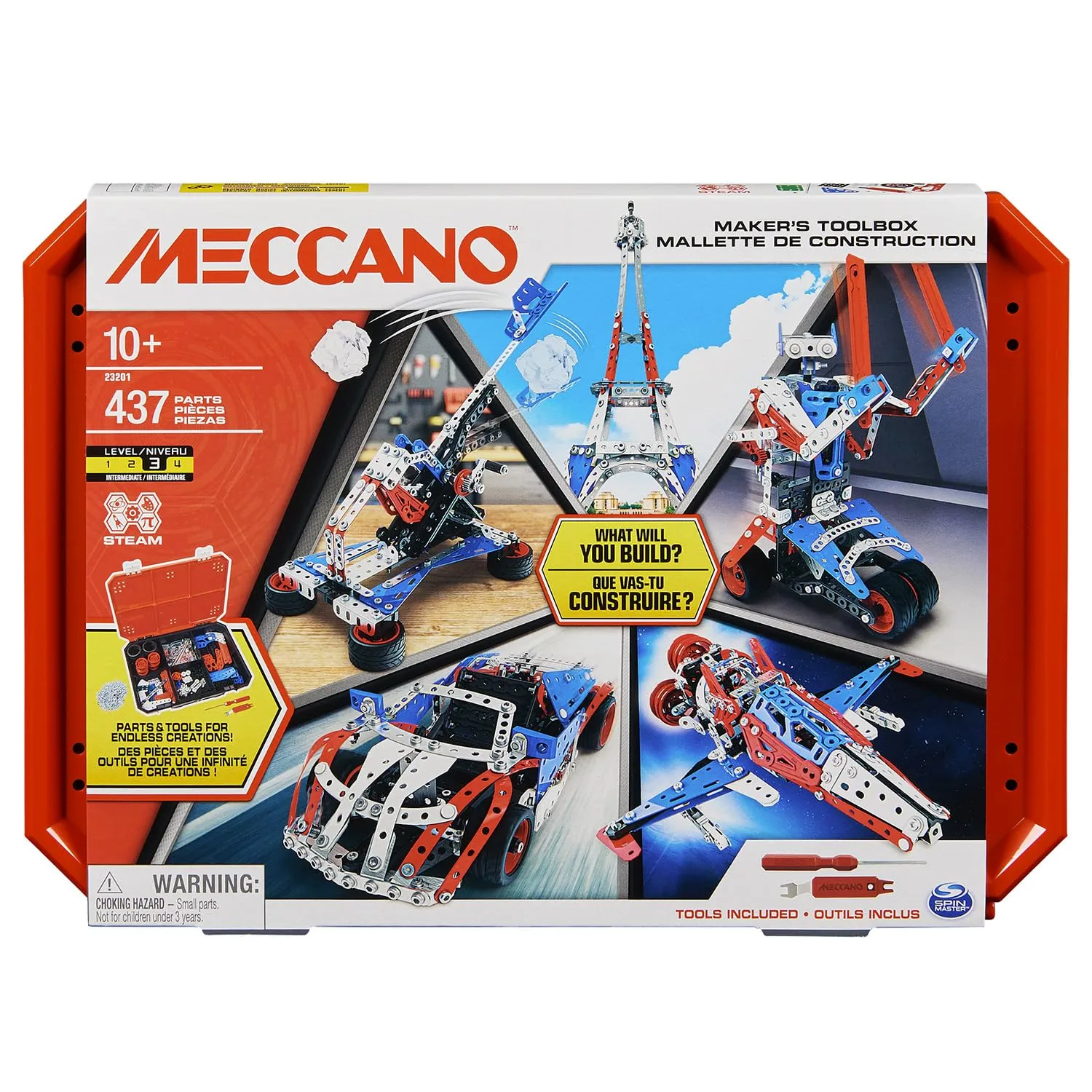 Bandai Meccano Valigetta di Costruzione 5 in 1 - 437 pezzi - APM20106 - immagine 1