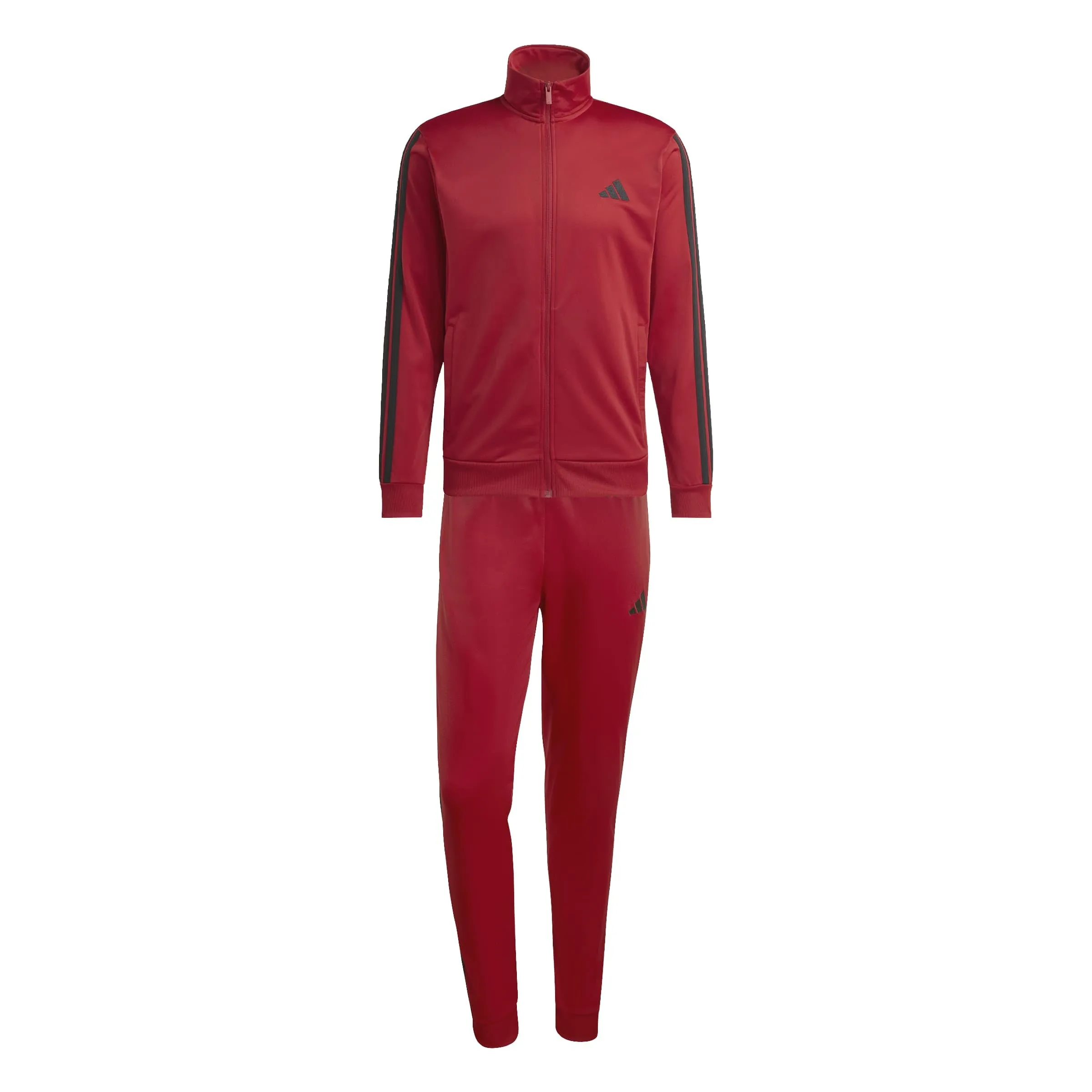 adidas Sportswear Basic 3 Stripes Tricot Tracksuit, Active Maroon, M - immagine 1