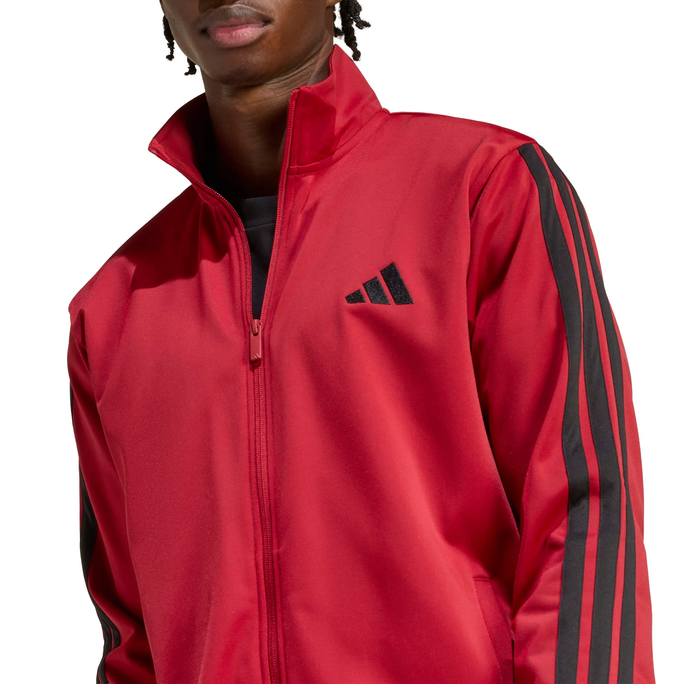 adidas Sportswear Basic 3 Stripes Tricot Tracksuit, Active Maroon, M - immagine 4