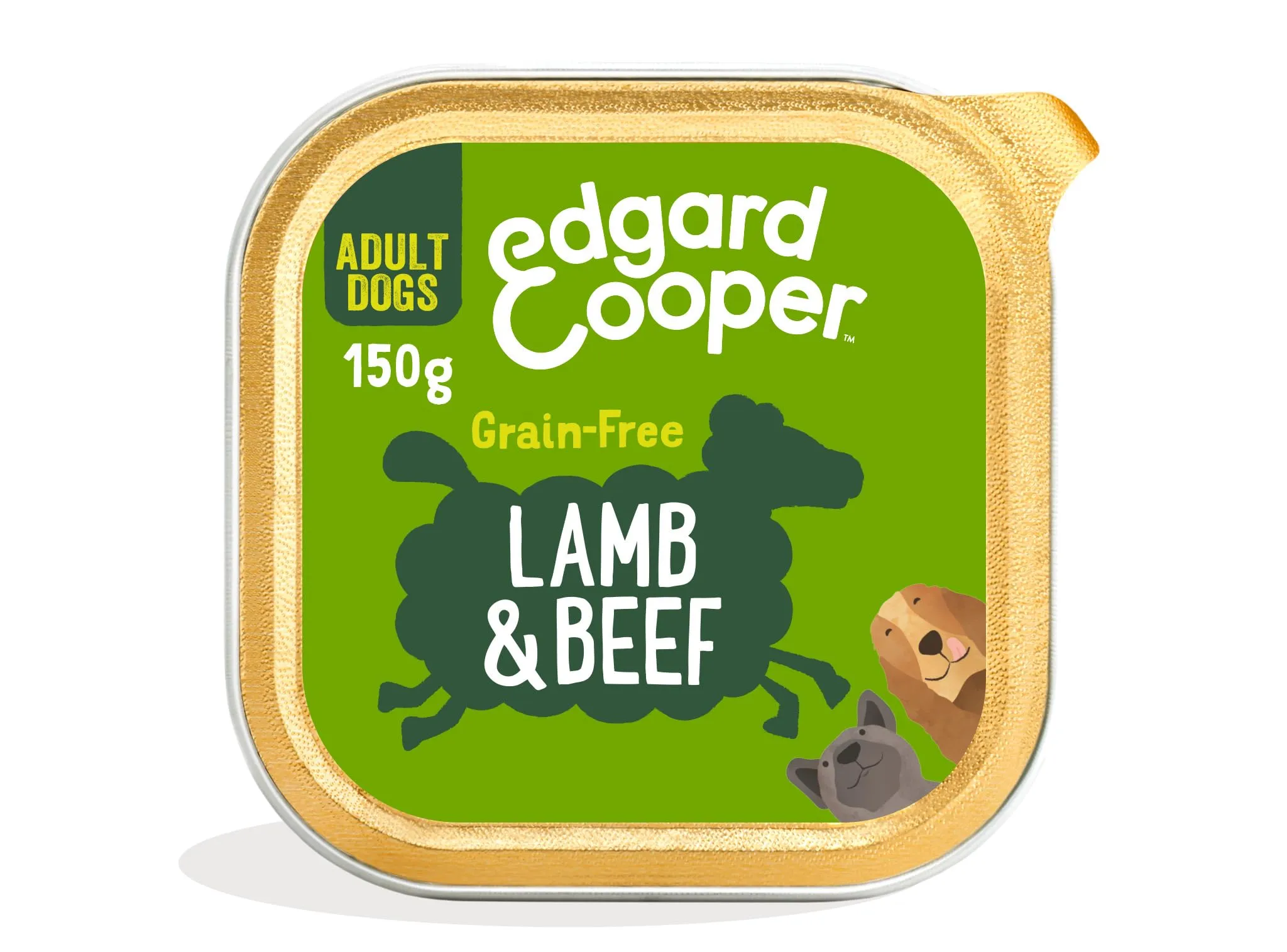Edgard & Cooper Cibo Umido per Cani Adulti, Agnello e Manzo, 150g x 11 - immagine 1