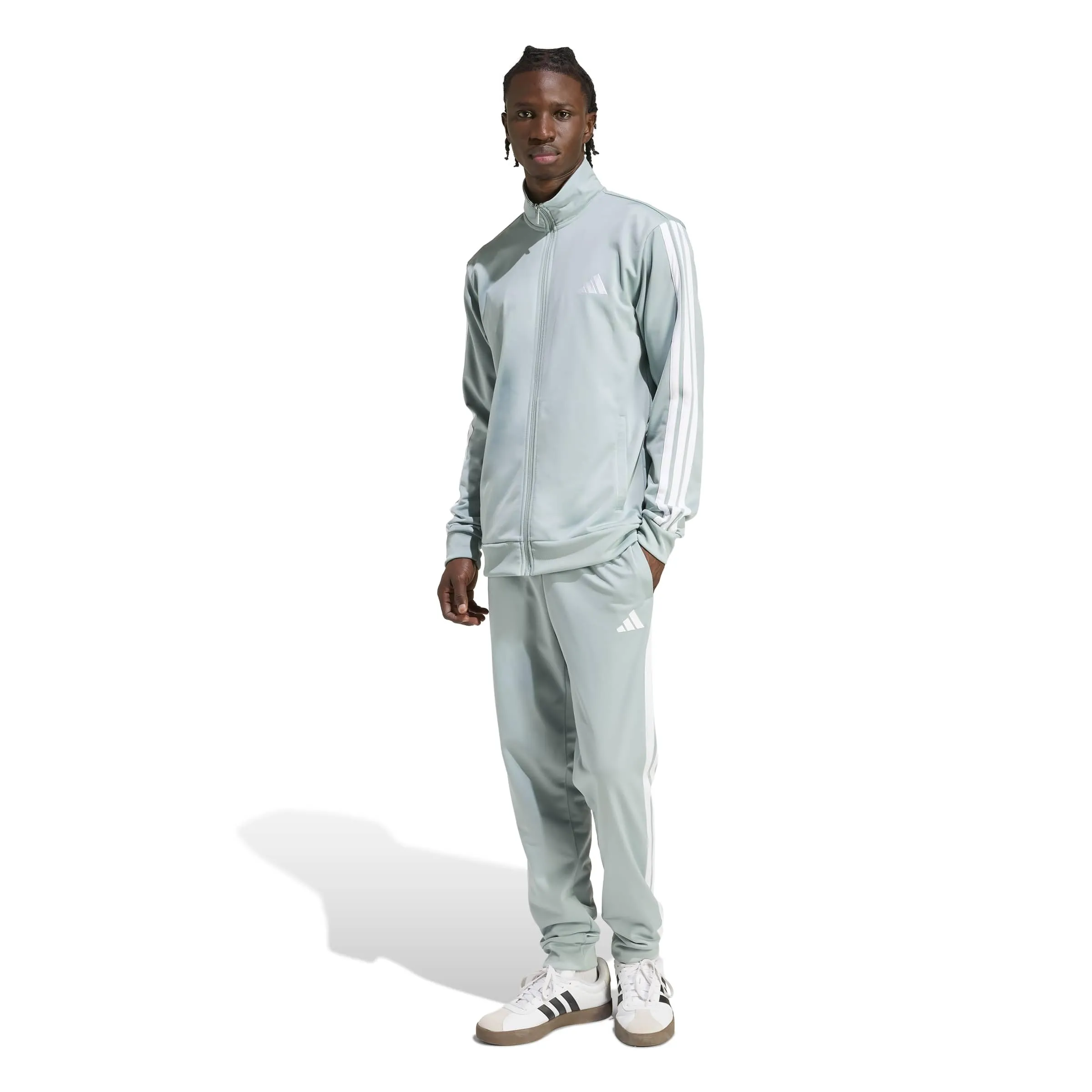 adidas Sportswear Basic 3 Stripes Tricot Tracksuit, Wonder Sage, XL - immagine 4