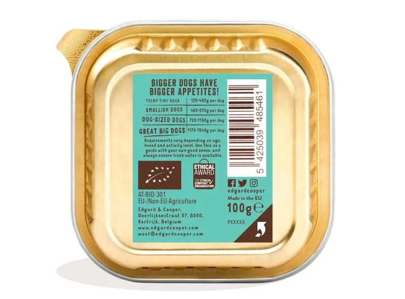 Edgard & Cooper Cibo Umido per Cani Adulti, Pesce Bio, 100g x 17 - immagine 2