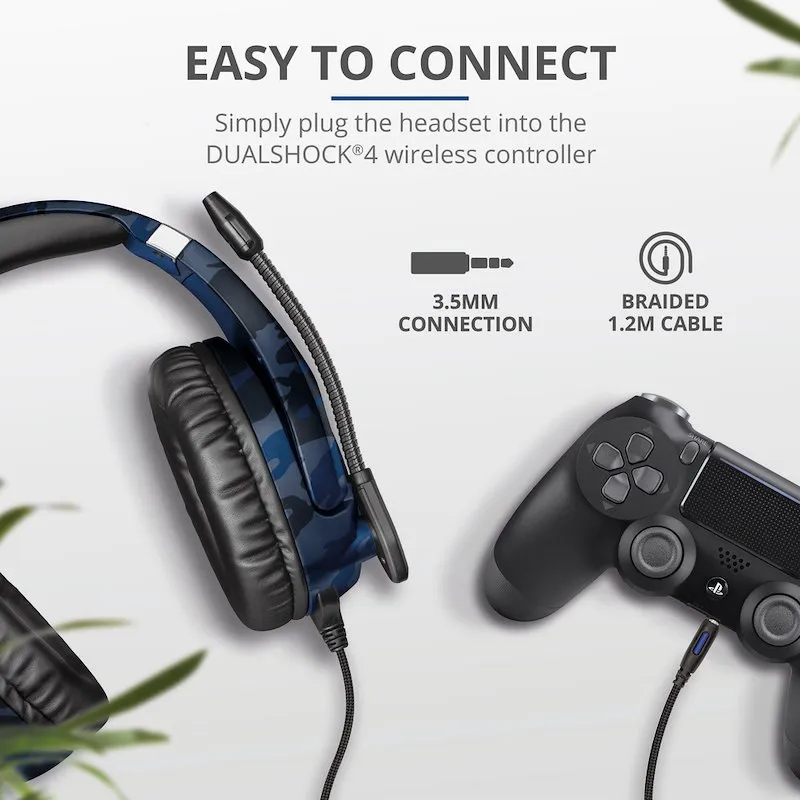 GXTrust Forze-B Cuffie per PS4 e PS5 Licenza Ufficiale PlayStation, Blu - immagine 1