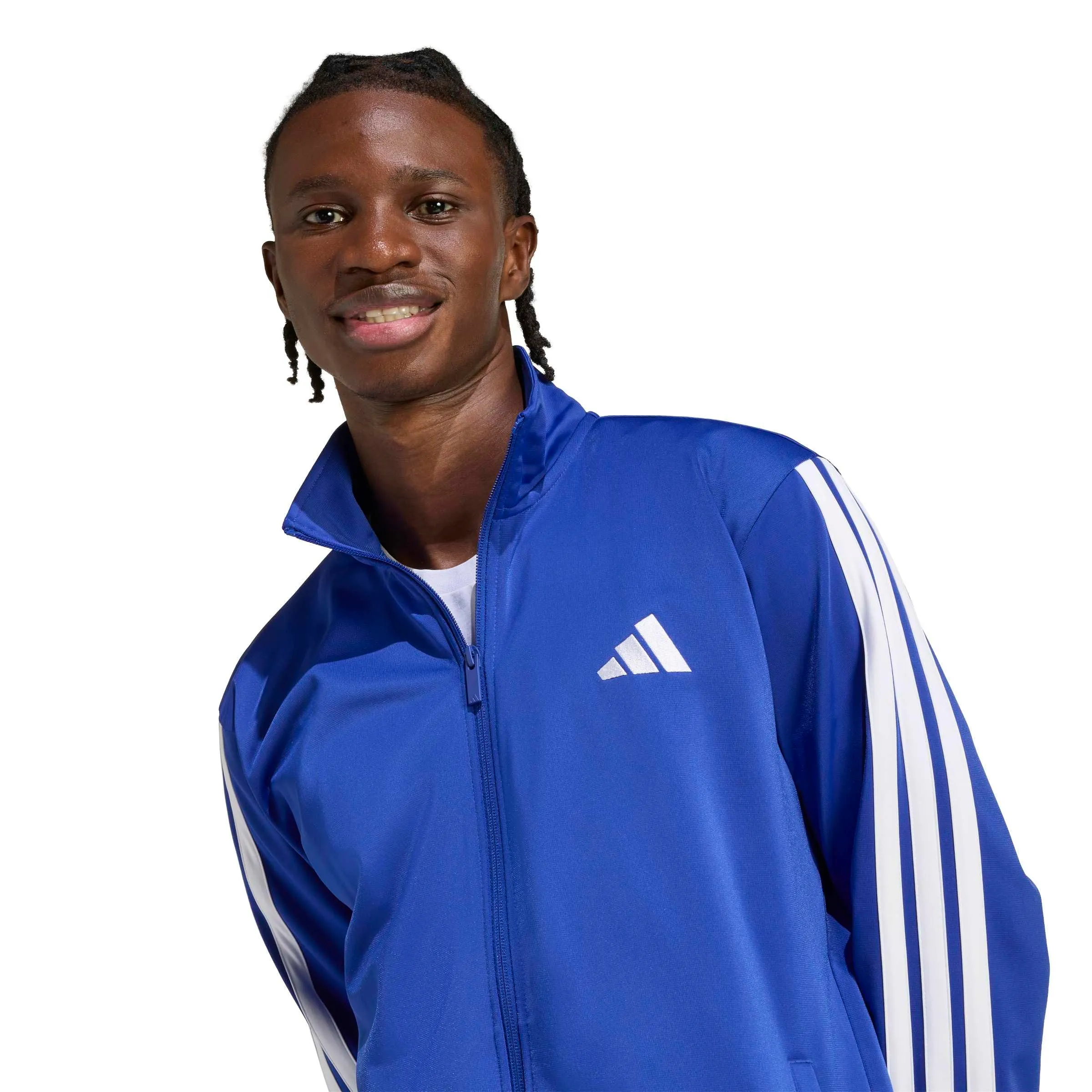 adidas Sportswear Basic 3 Stripes Tricot Track Suit, Semi Lucid Blue/White, S - immagine 4