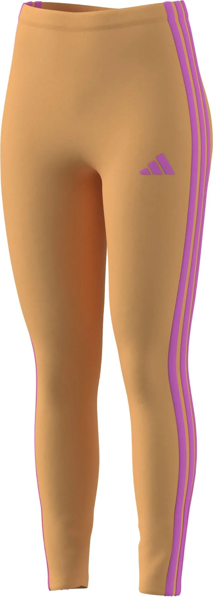 adidas Essentials 3-Stripes Cotton Leggings, Semi Ice Tangerine/St Tropic Bloom, XS - immagine 2