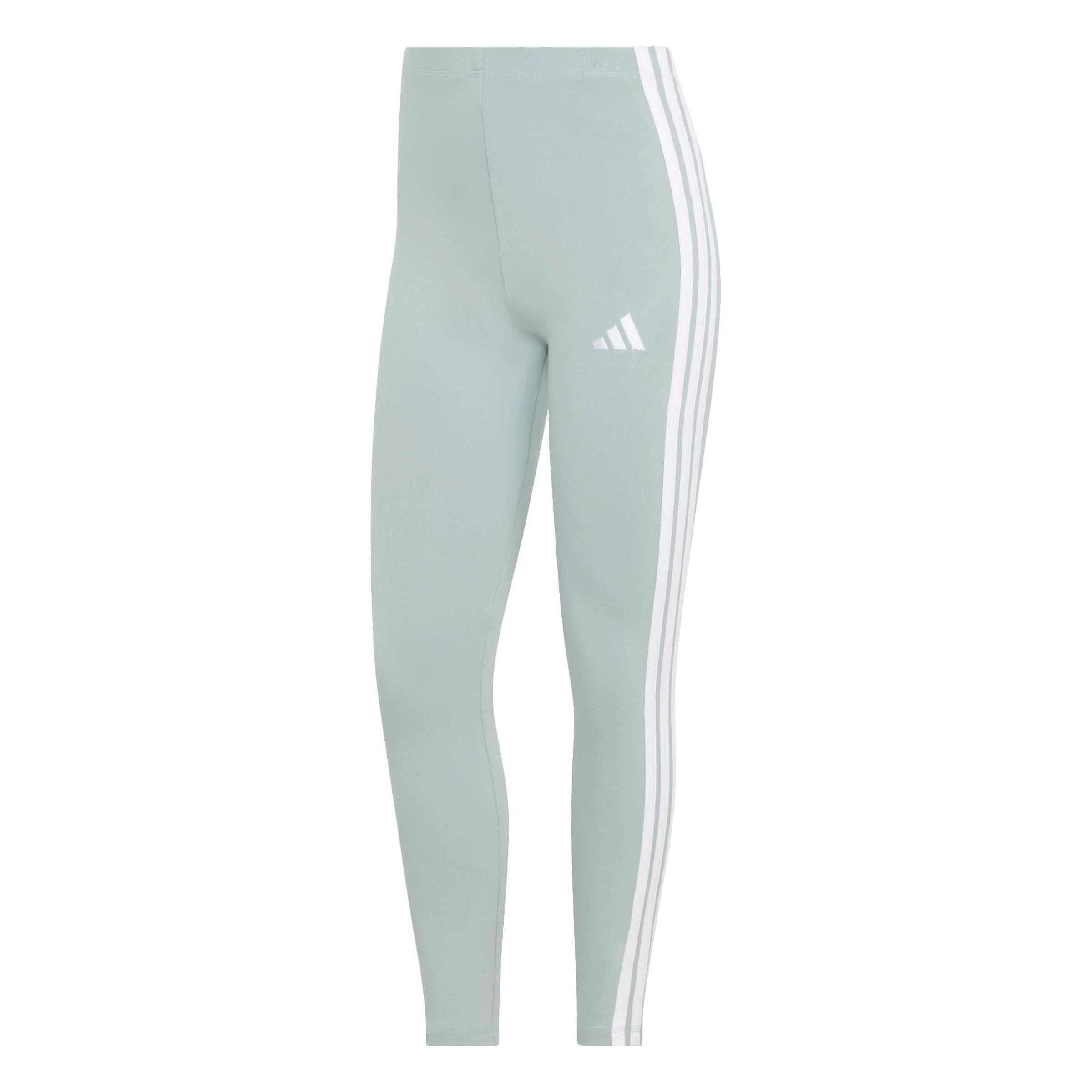 adidas Essentials 3-Stripes Cotton Leggings, Wonder Sage/White, M - immagine 1