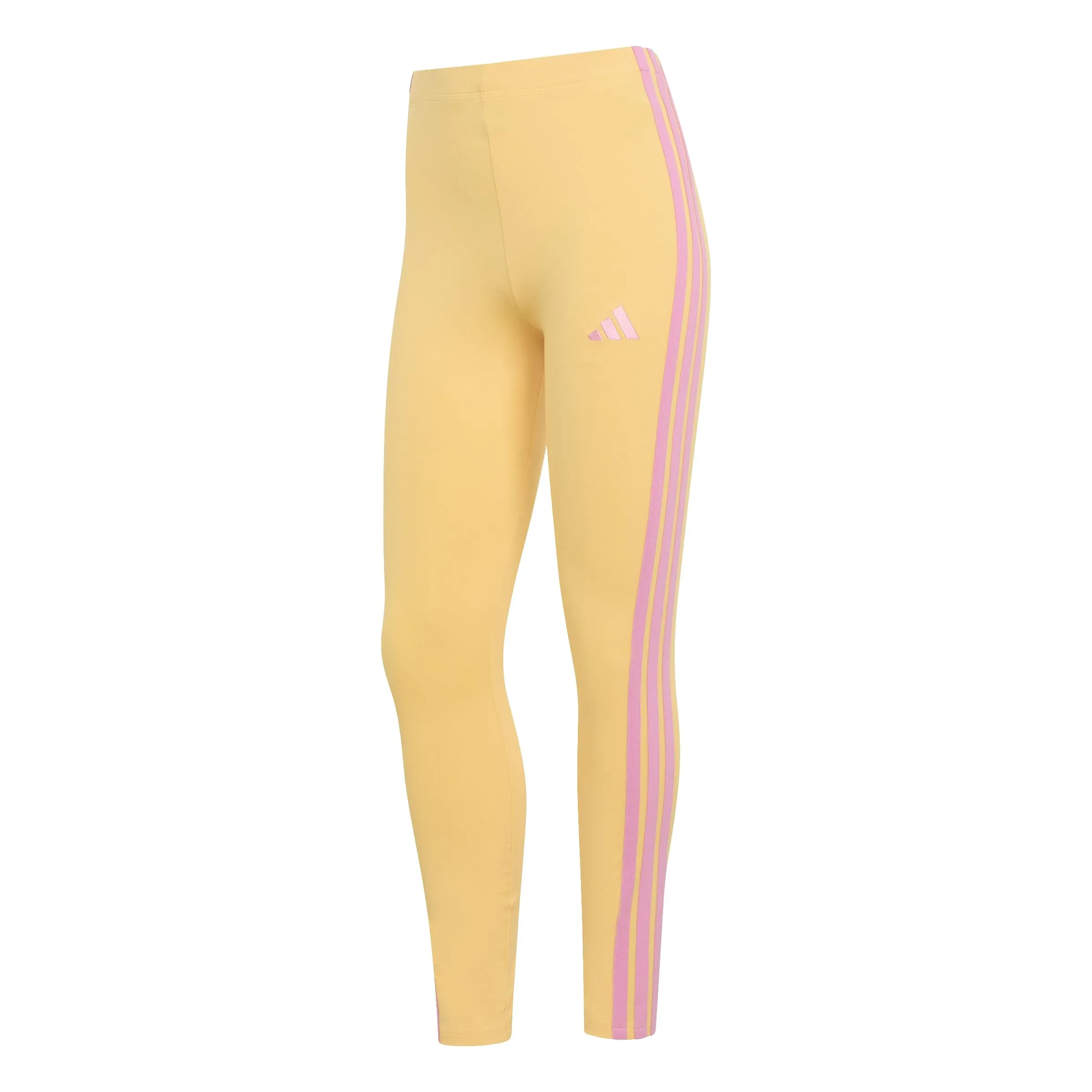 adidas Essentials 3-Stripes Cotton Leggings, Semi Ice Tangerine/St Tropic Bloom, S - immagine 1