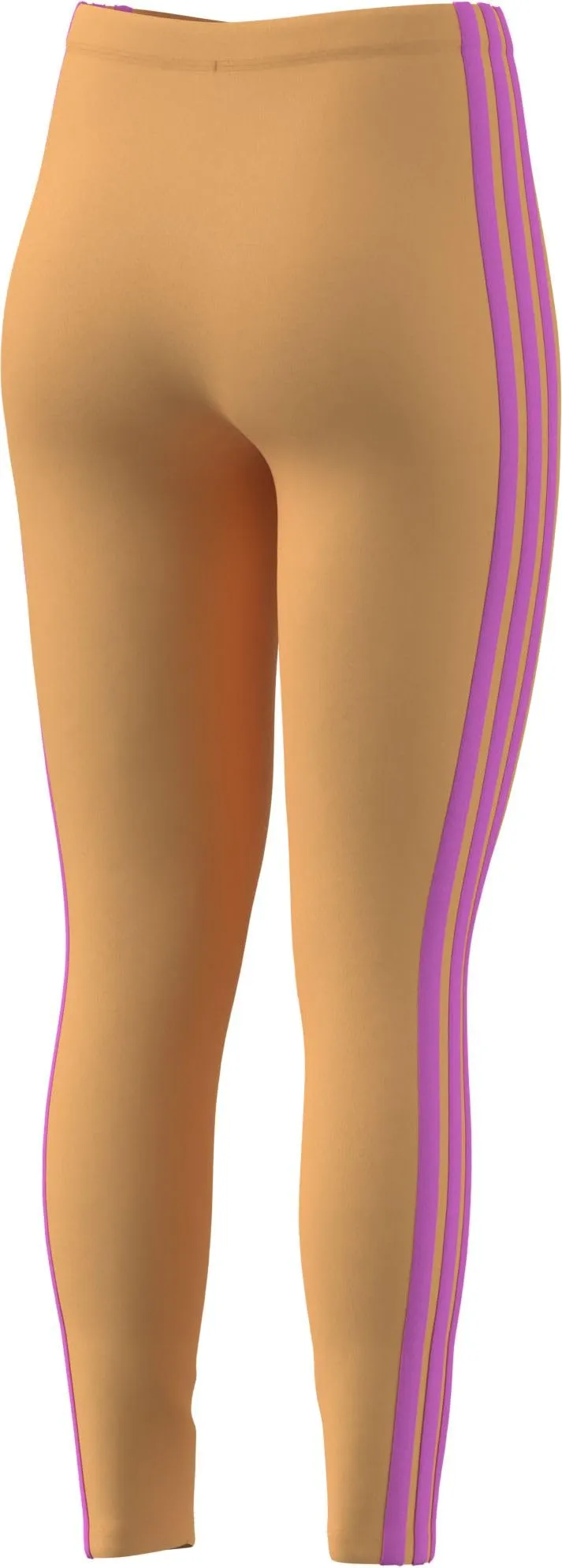 adidas Essentials 3-Stripes Cotton Leggings, Semi Ice Tangerine/St Tropic Bloom, S - immagine 3