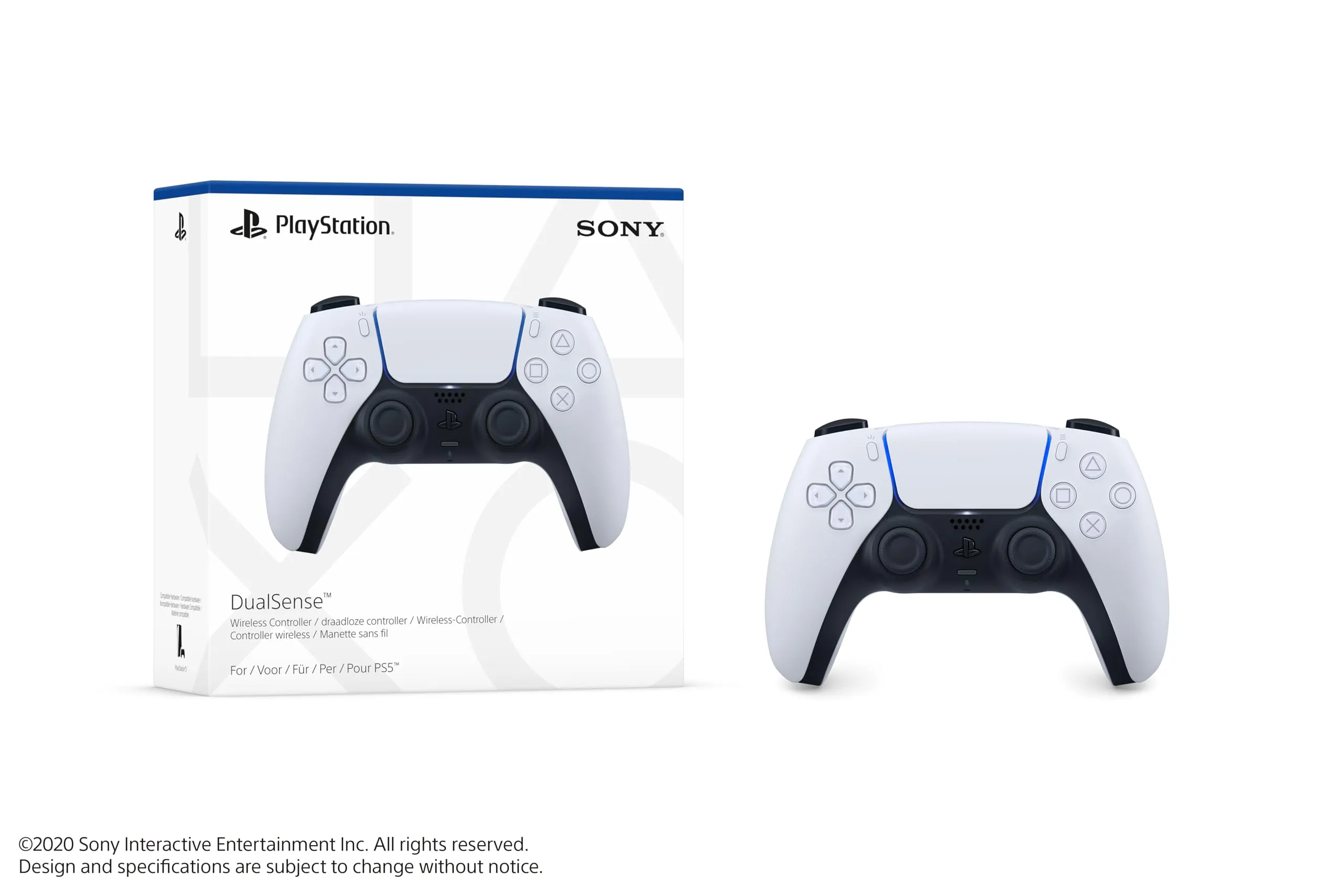 Sony PlayStation 5 DualSense Wireless Controller - White - immagine 2