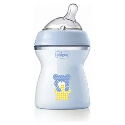 Chicco Natural Feeling Biberon Anticolica 2 Mesi+, 250 ml, Flusso Medio, Azzurro - immagine 1