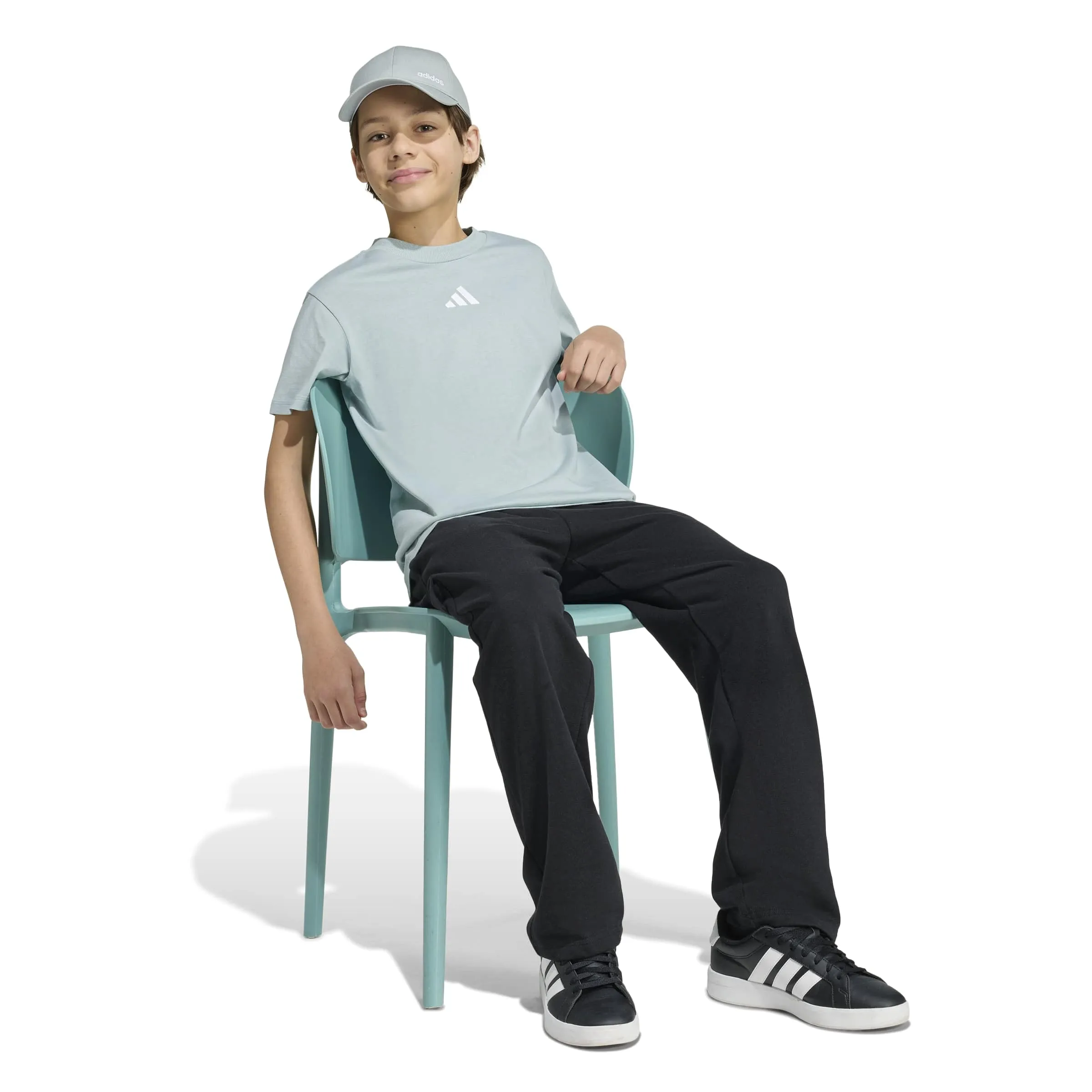 adidas Essentials T-Shirt Kids, Wonder Sage/White, 7-8 Years - immagine 2