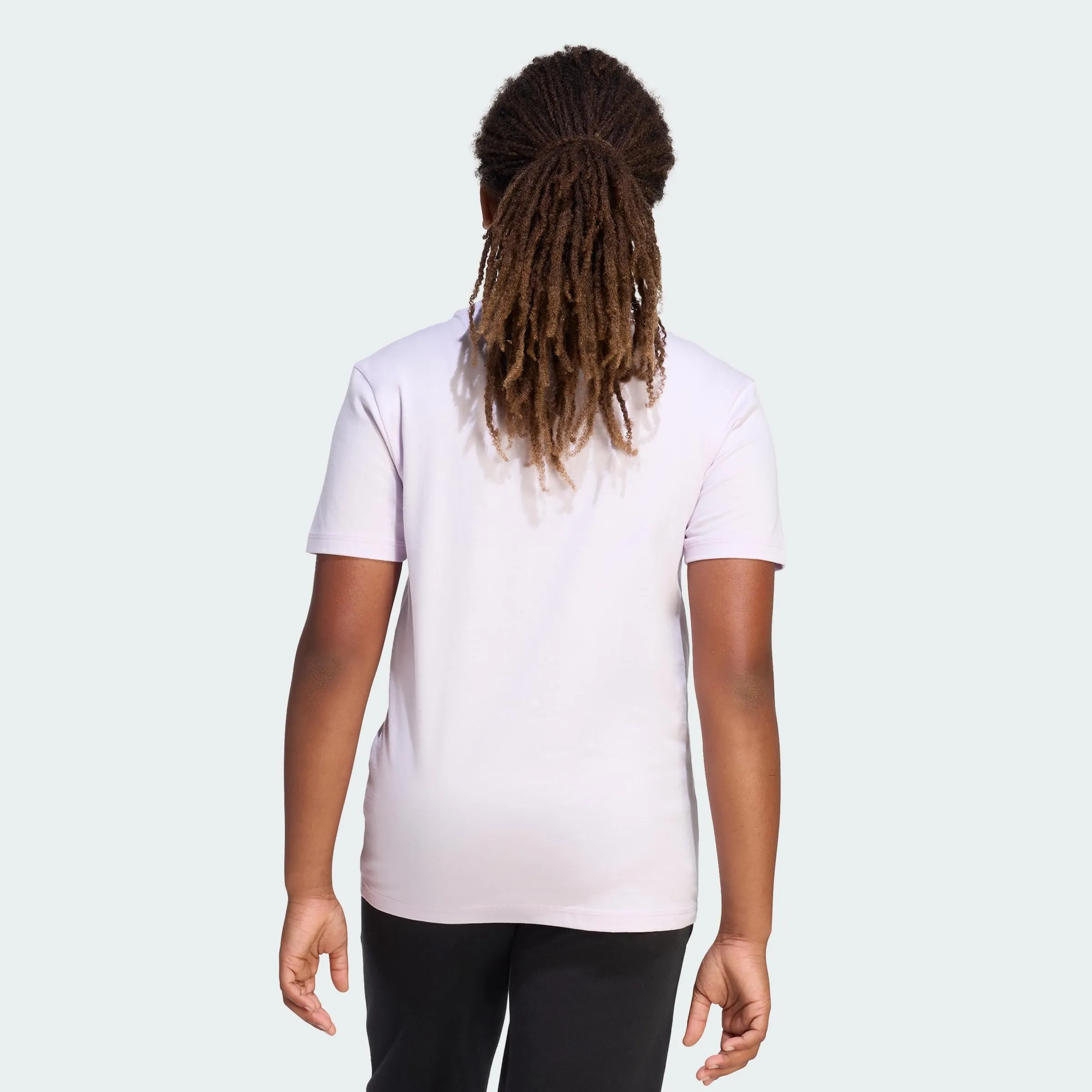 adidas Essentials T-Shirt, Ice Lavender/White, 13-14 Years - immagine 3