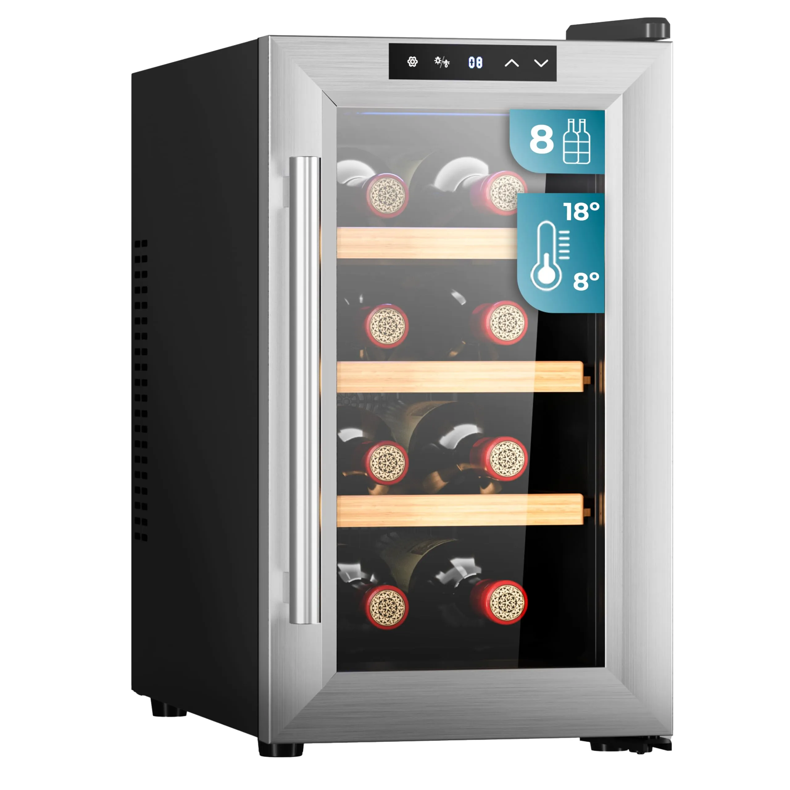 Cecotec Bolero GrandSommelier 830 CoolWood Cantinetta Termoelettrica 8 Bottiglie - immagine 1