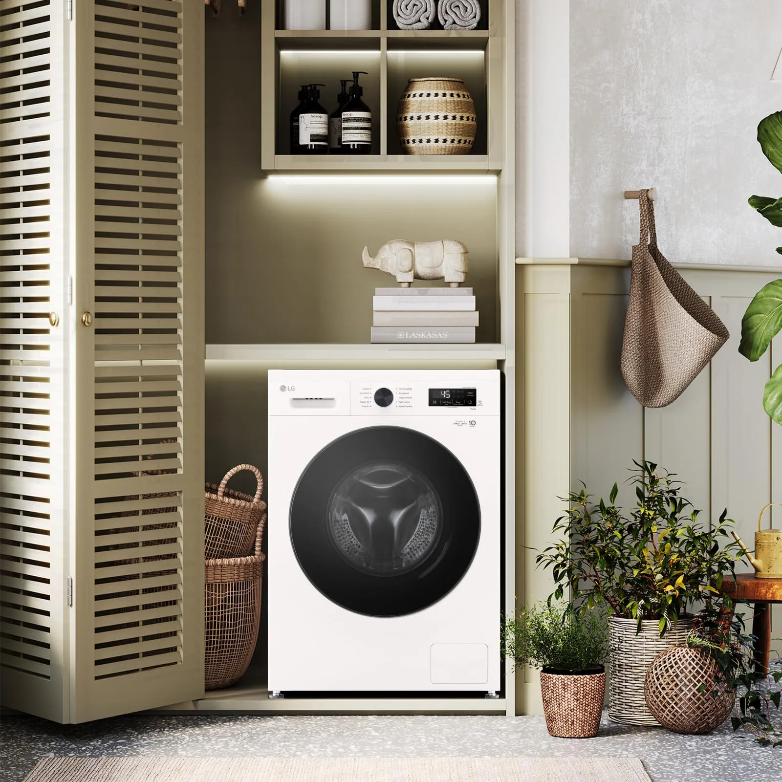 LG W4NX1085NWB Lavasciuga Serie X1 8/5kg Classe A/E 1400 Giri Wi-Fi Vapore Allergy Care 6 Motion Direct Drive Bianca - immagine 4