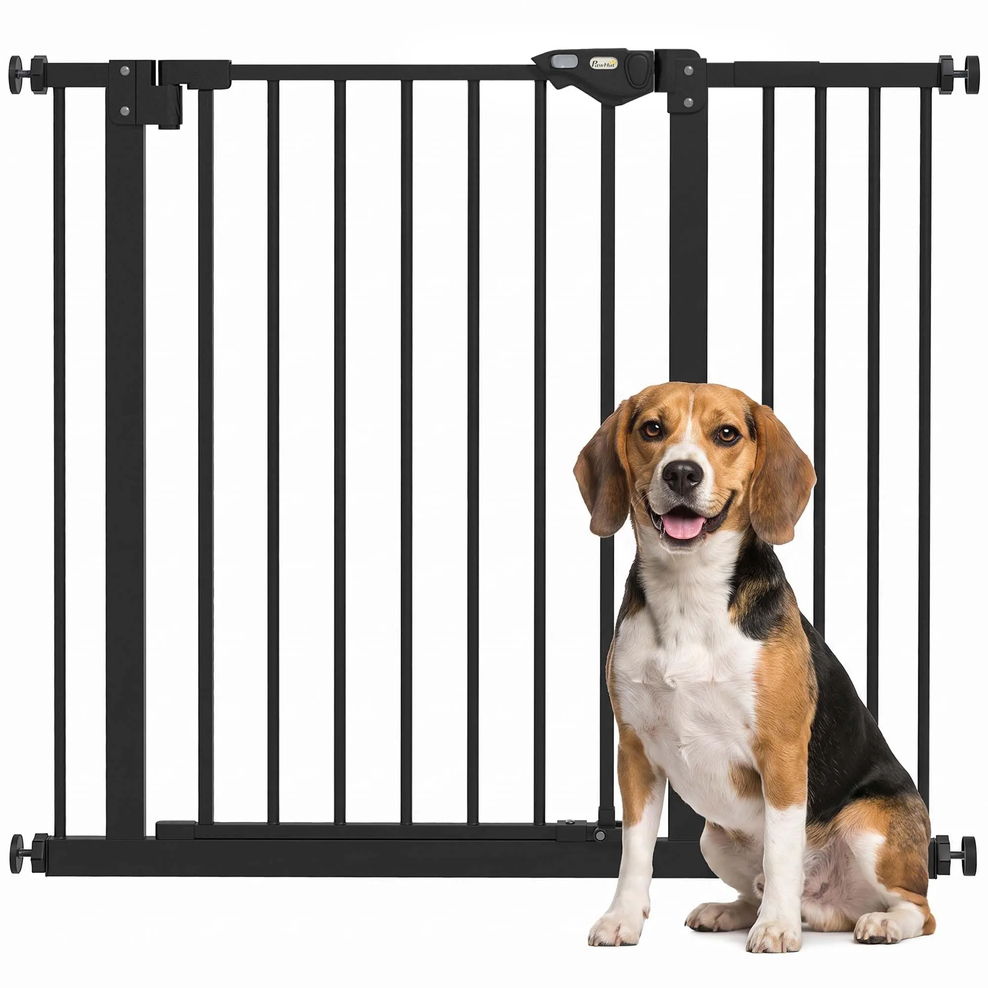 PawHut Cancellino per Cani, 74-94 x 77 cm, Nero - immagine 1