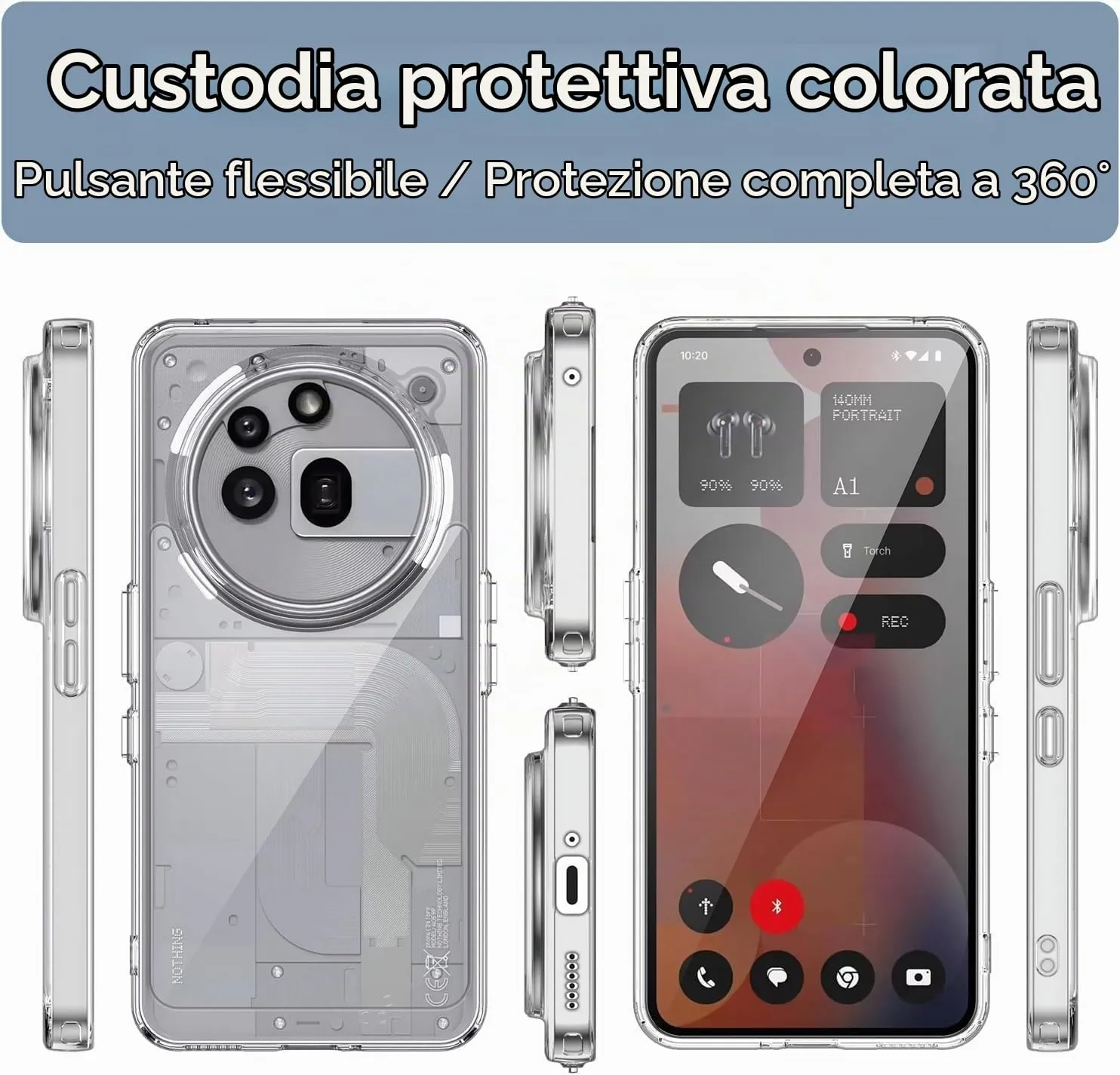 Captor Clear Silicone TPU Case for Nothing Phone 3a Pro - immagine 5