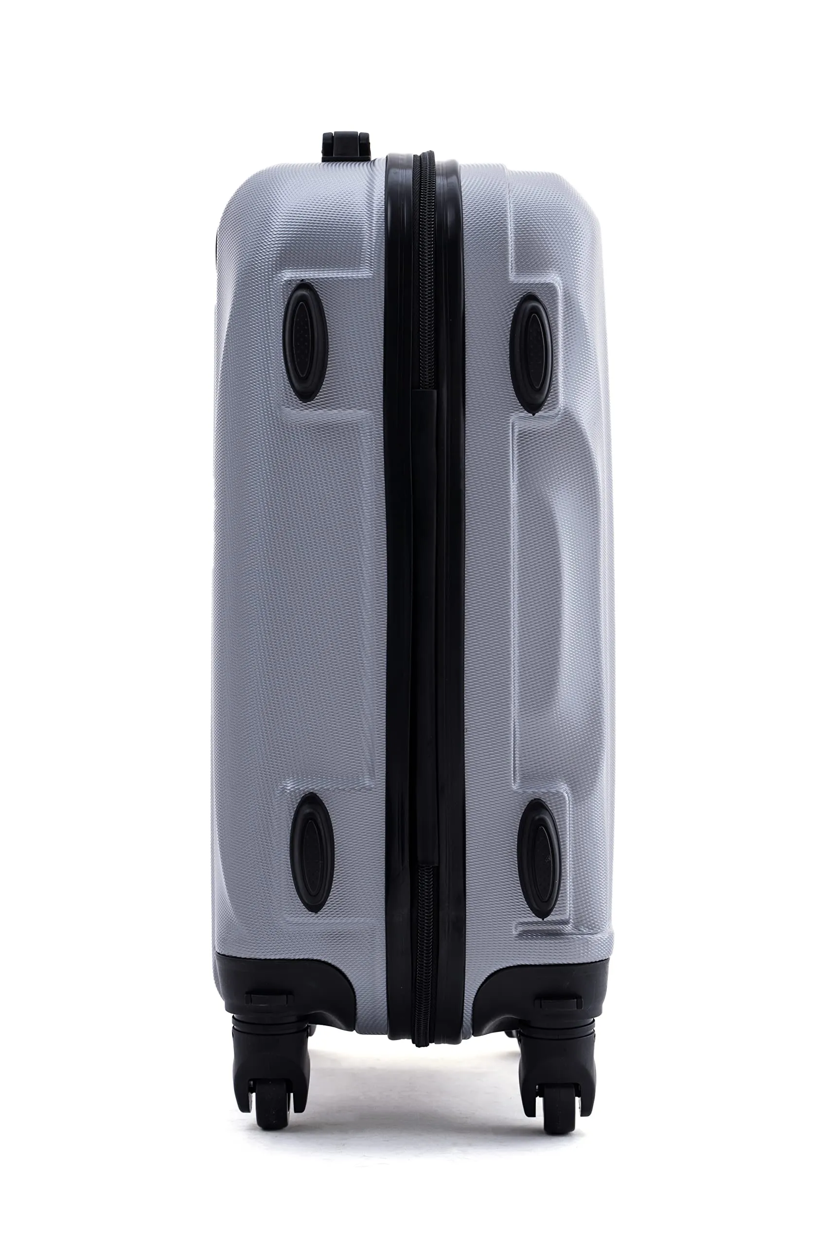 R.Leone EasyJet Valigia Trolley Bagaglio a mano in ABS con 4 Ruote Rimovibili 20374, Argento, 50x35x20 cm - immagine 6
