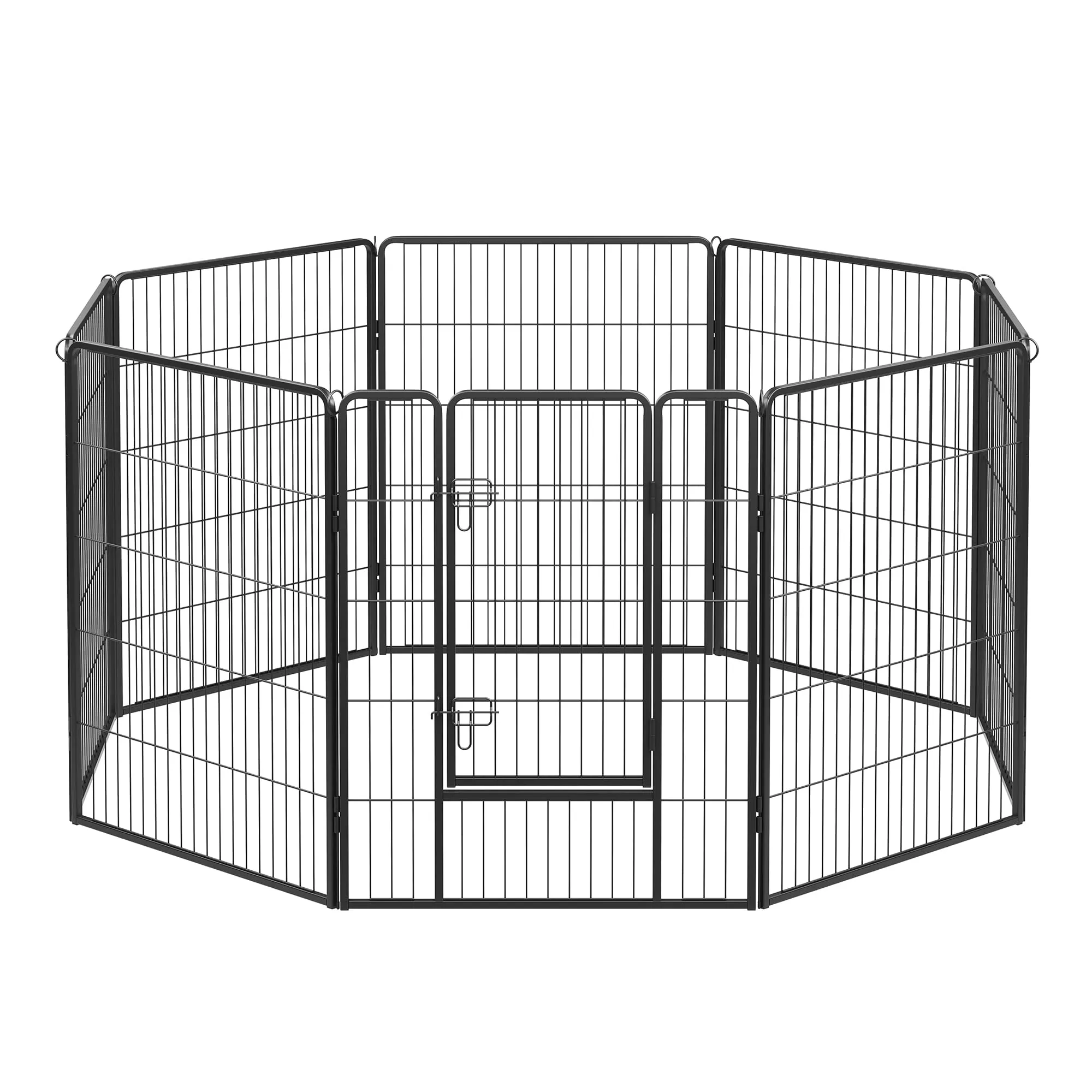 Feandrea Recinto per Animali Box per Cani, 8 Pannelli 77 x 100 cm, Nero PPK81H - immagine 1