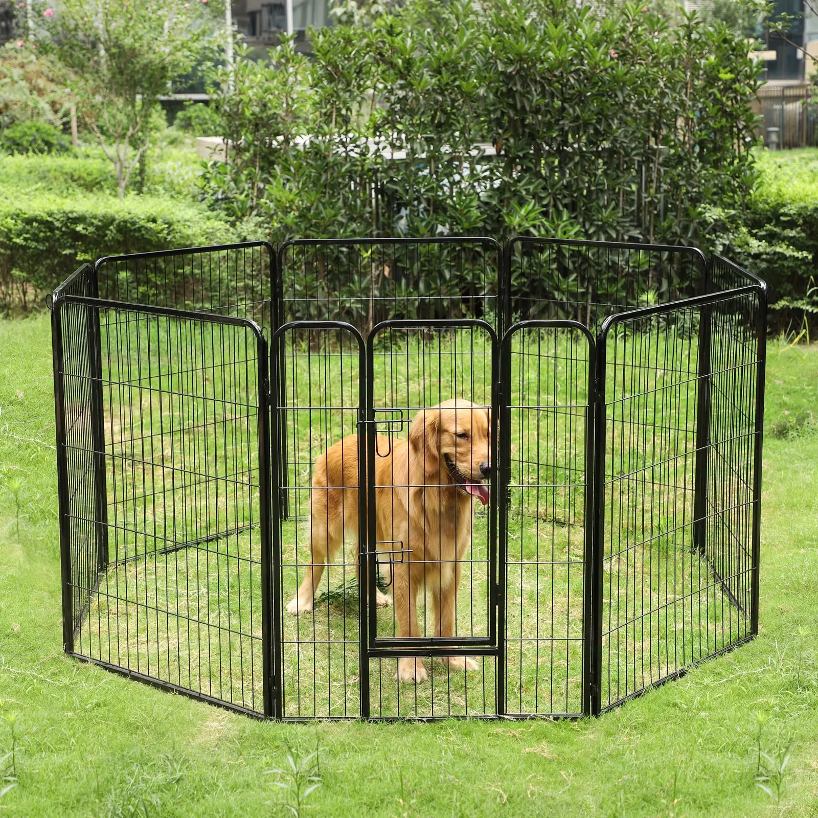 Feandrea Recinto per Animali Box per Cani, 8 Pannelli 77 x 100 cm, Nero PPK81H - immagine 2