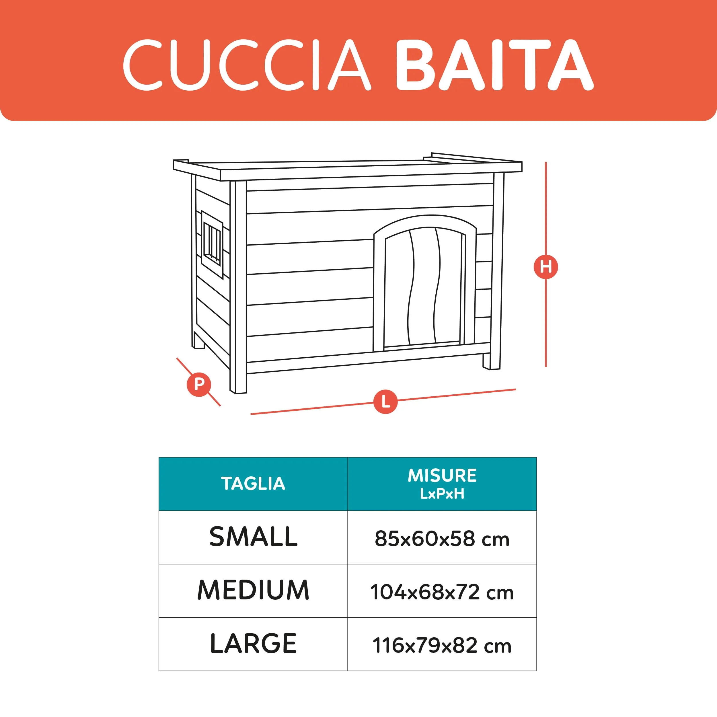 Aqpet Cuccia in Legno da Esterno per Cani con Tetto Apribile e Tende Termiche, Small 85x60x58h - immagine 7