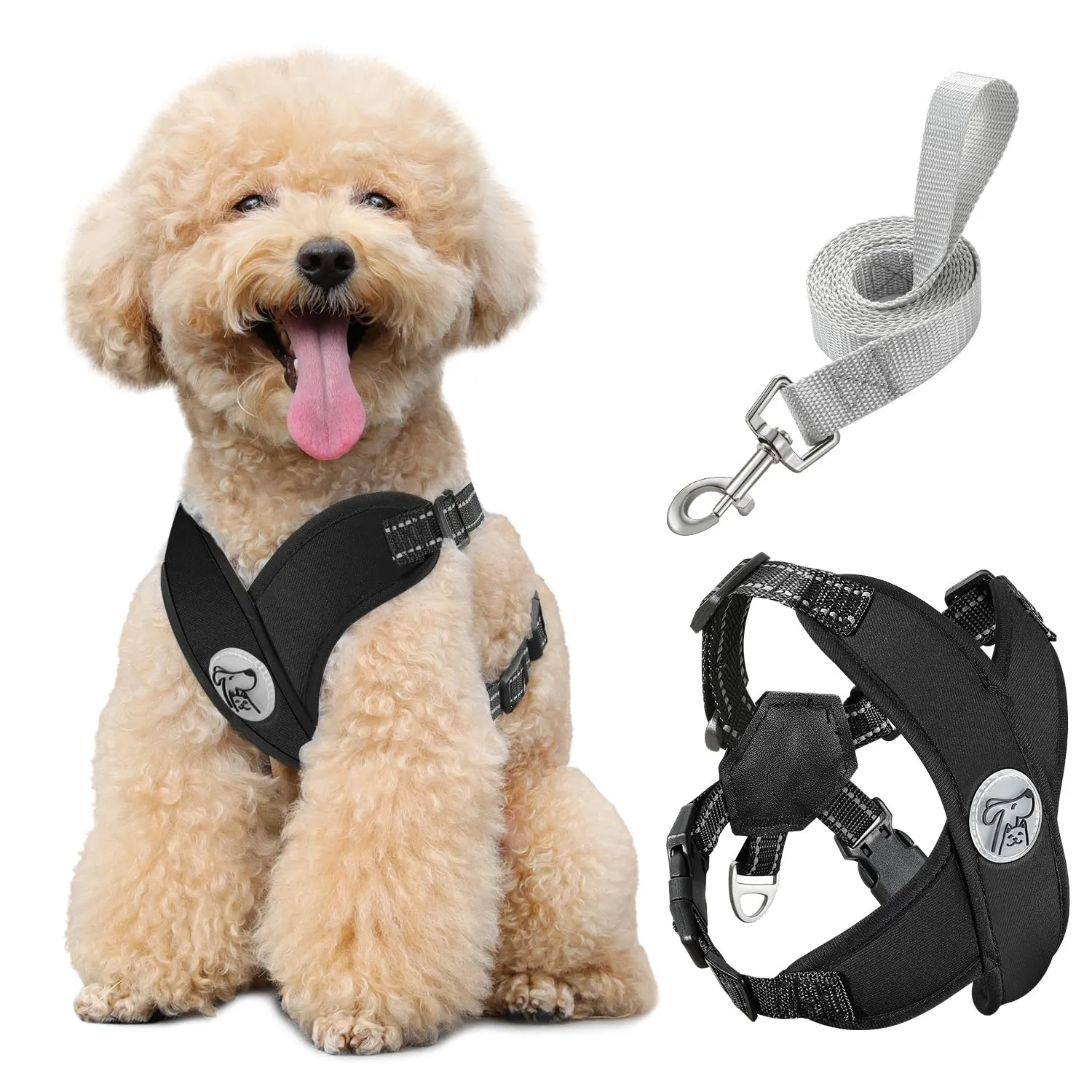 Pawaboo Set di pettorina e guinzaglio per cani di taglia piccola - immagine 1