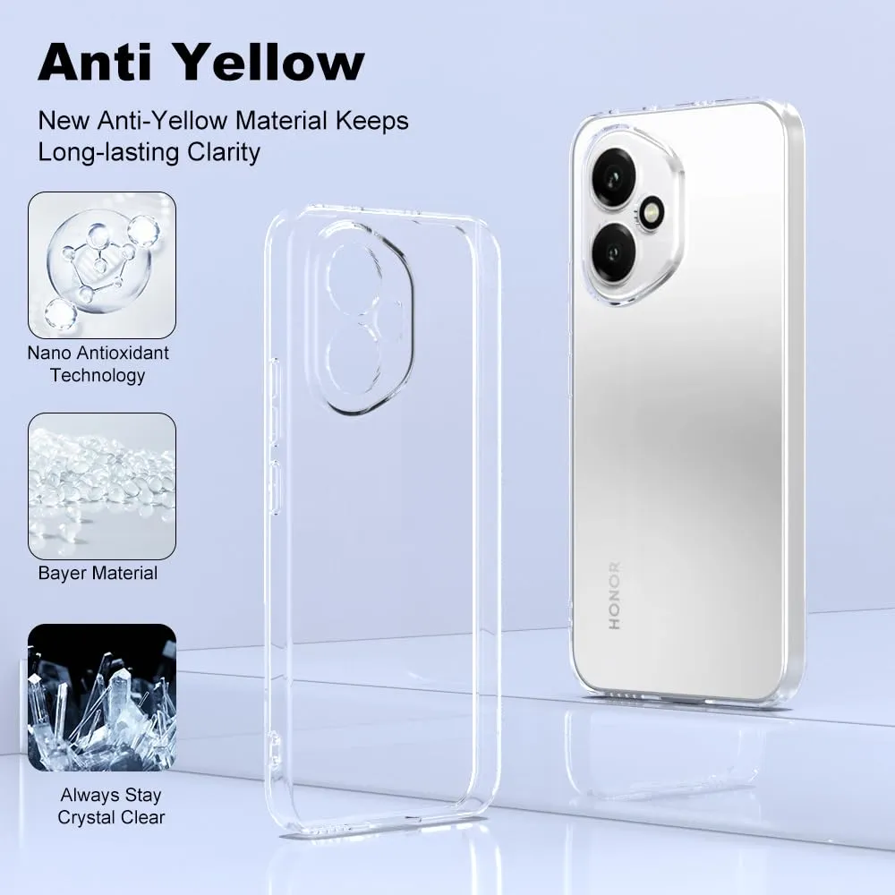 Captor Cover for Honor 400 5G, Transparent Soft Silicone Case, Anti-Yellowing and Anti-Scratch - immagine 4