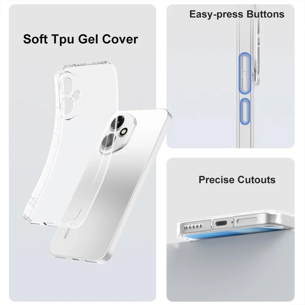 Captor Cover for Honor 400 5G, Transparent Soft Silicone Case, Anti-Yellowing and Anti-Scratch - immagine 5