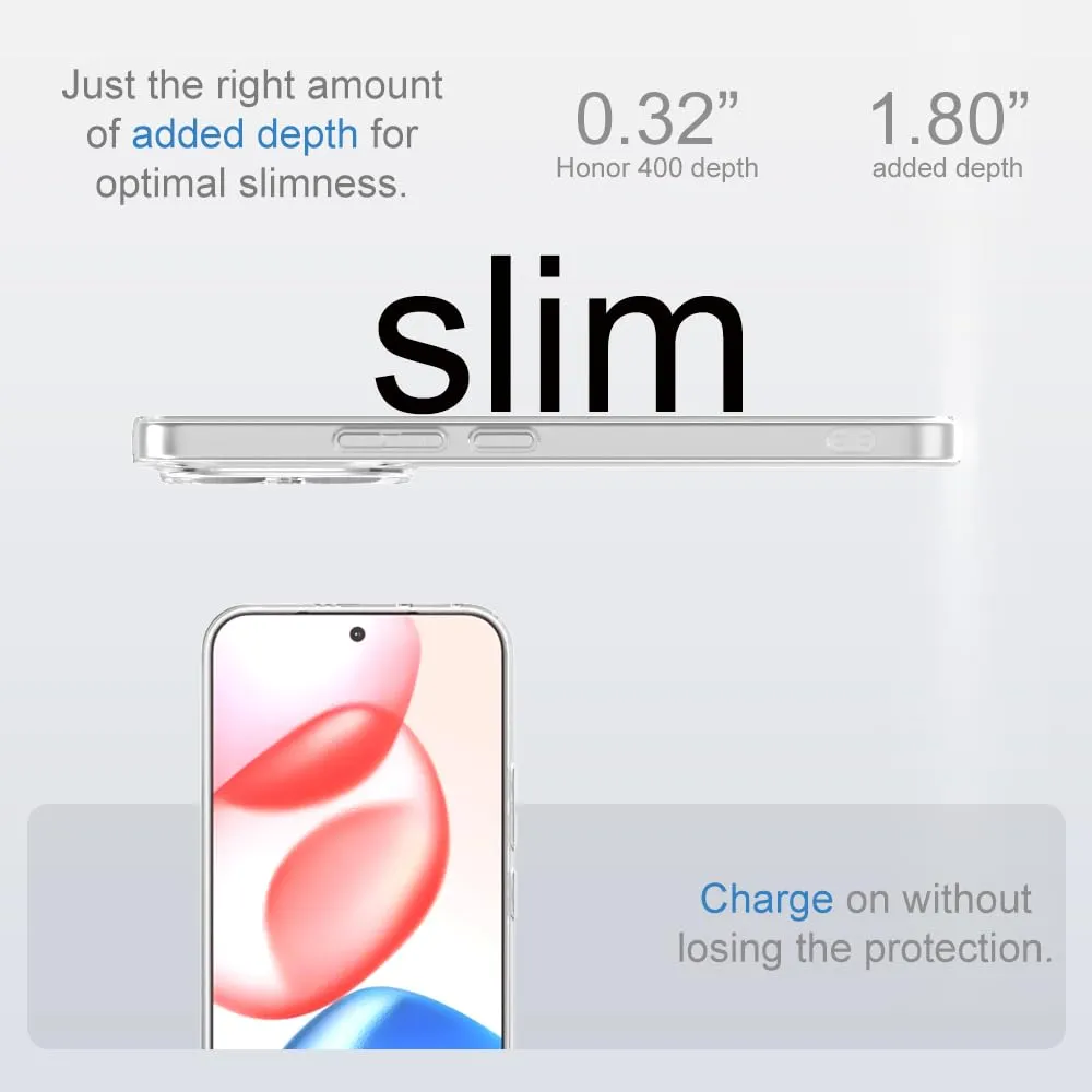 Captor Cover for Honor 400 5G, Transparent Soft Silicone Case, Anti-Yellowing and Anti-Scratch - immagine 7