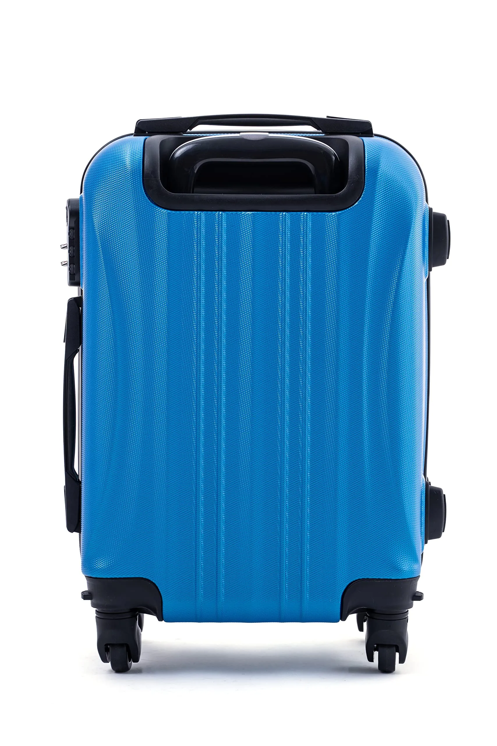 R.Leone EasyJet Valigia Trolley Bagaglio a Mano in ABS 4 Ruote Rimovibili 20374 (Azzurro, 50x35x20 cm) - immagine 4