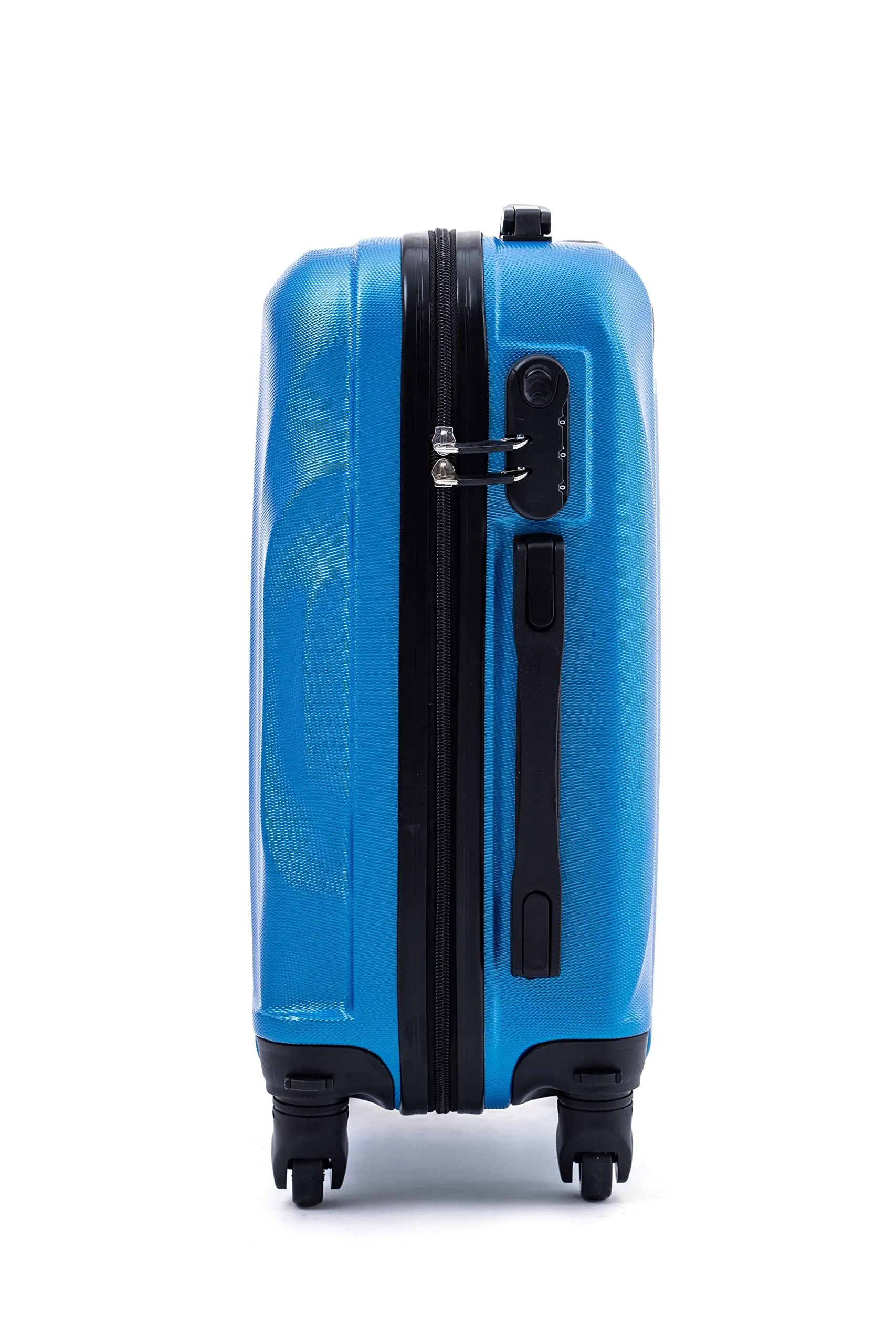 R.Leone EasyJet Valigia Trolley Bagaglio a Mano in ABS 4 Ruote Rimovibili 20374 (Azzurro, 50x35x20 cm) - immagine 5
