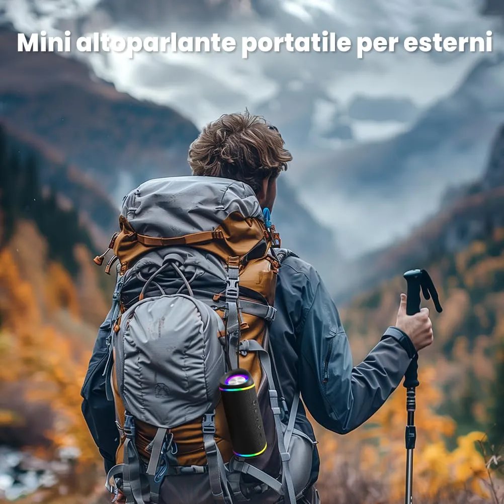 RIENOK S6 Cassa Bluetooth Portatile 30W Impermeabile IPX5 TF e AUX - immagine 8