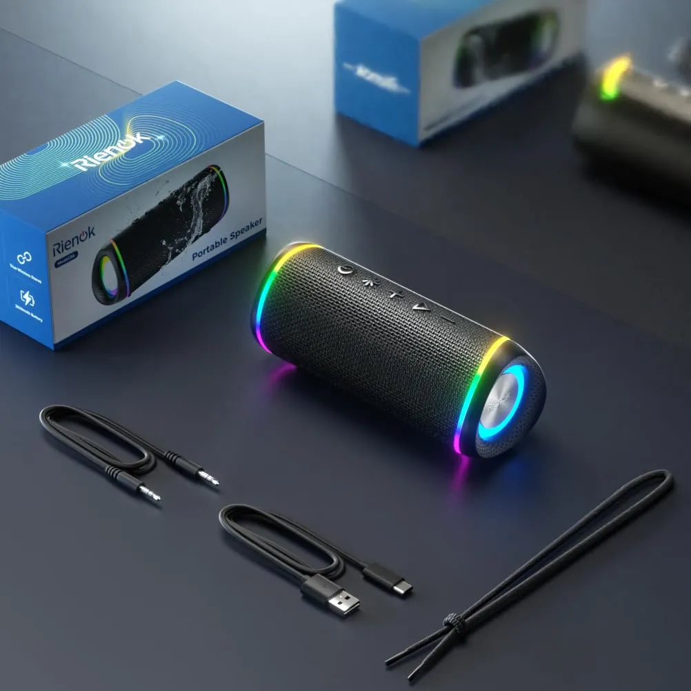 RIENOK S6 Cassa Bluetooth Portatile 30W Impermeabile IPX5 TF e AUX - immagine 9