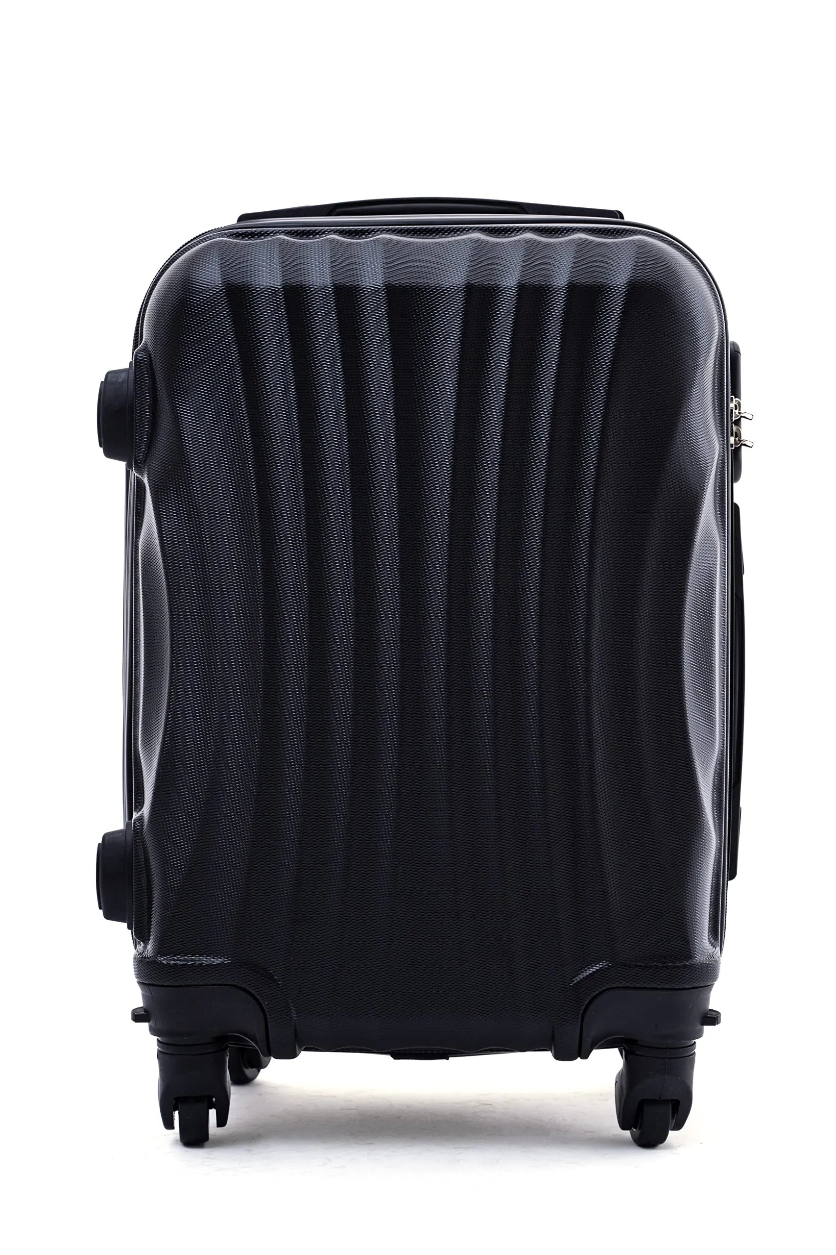 R.Leone Trolley in ABS 2037MAX con 4 Ruote Rimovibili, 60x40x20 cm (55x40x20 cm senza ruote), Nero - immagine 3