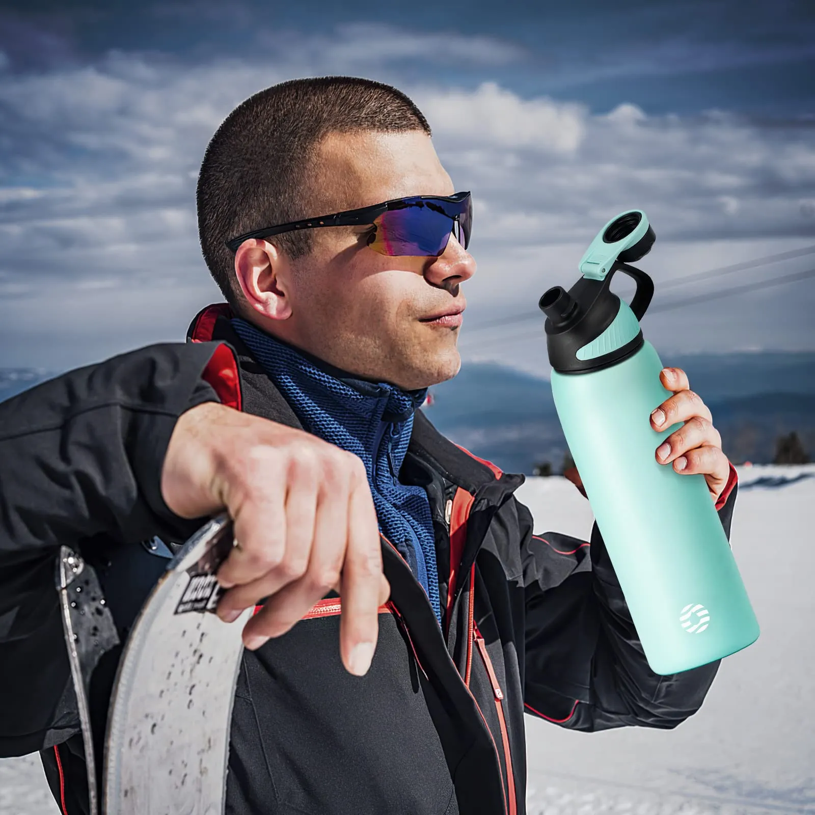 Fjbottle Borraccia Termica in Acciaio Inox Senza BPA, 1L - immagine 6