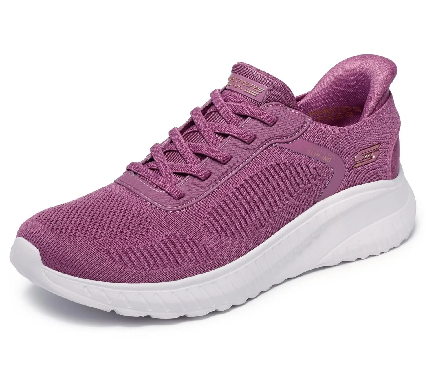 Skechers Women's Bob's Squad Chaos Current Muse Slip-In, Dark Rose Textile, 40 EU - immagine 1