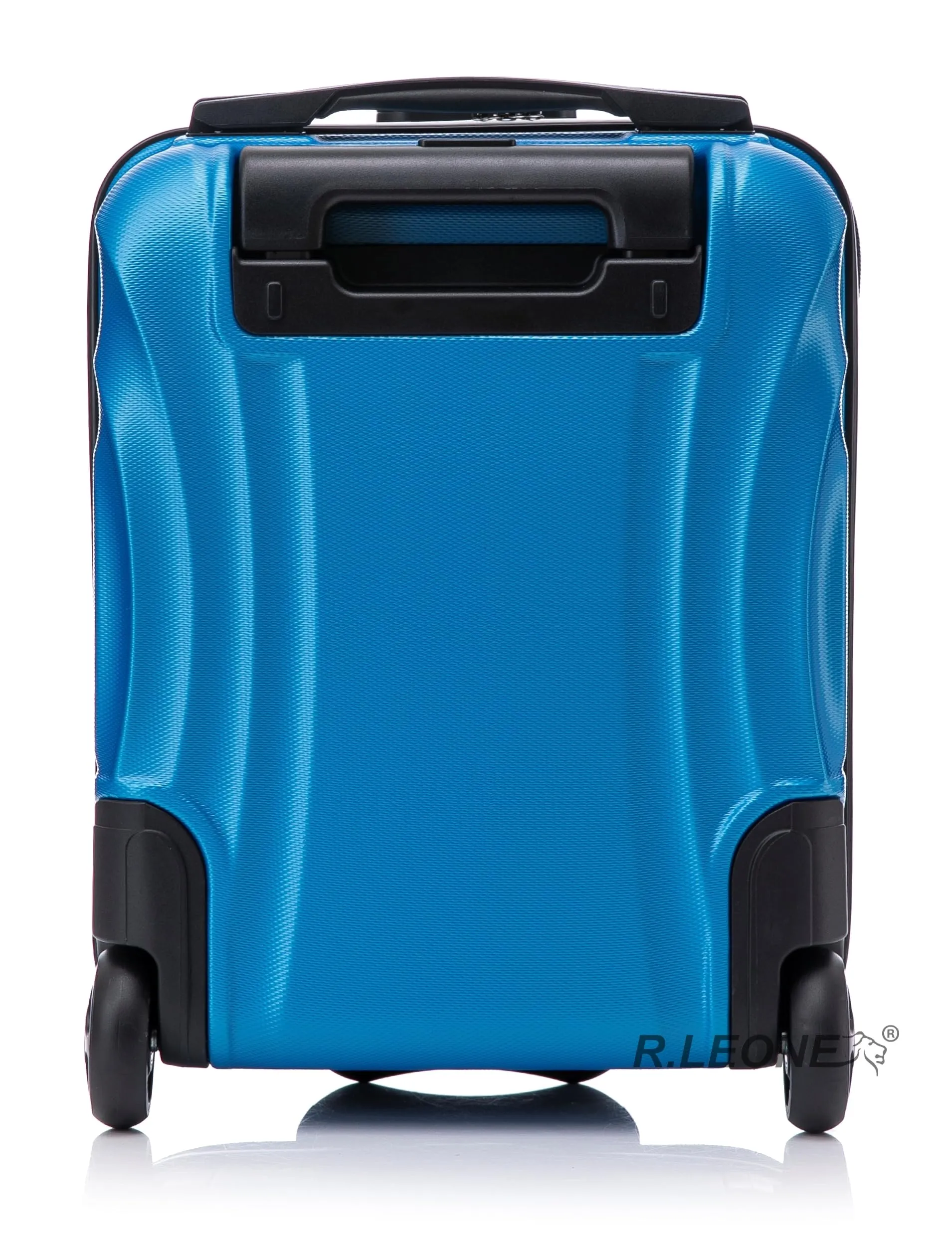 R.Leone Valigia Trolley Bagaglio a Mano 40x30x20cm in ABS 2 Ruote 20374FR Azzurro - immagine 2