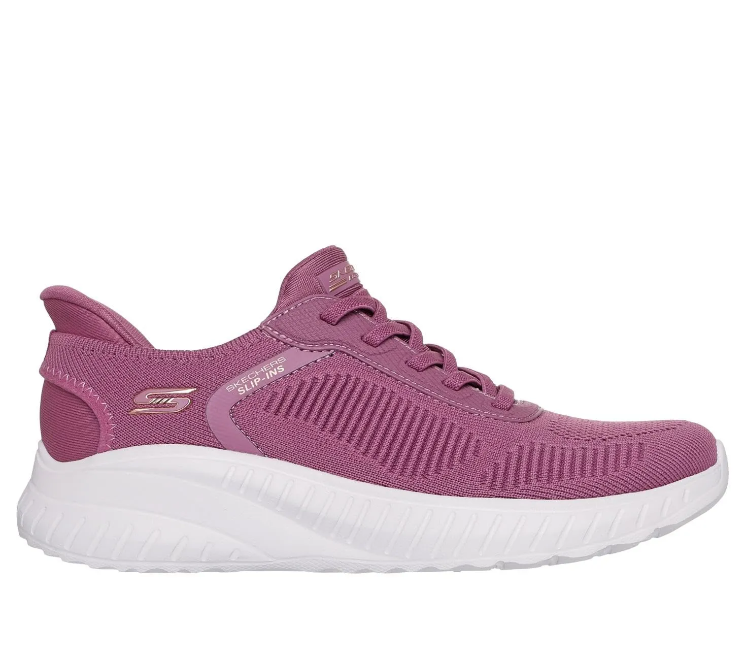 Skechers Bobs Squad Chaos Current Muse Slip-In, Dark Rose Textile, 39 EU - immagine 4